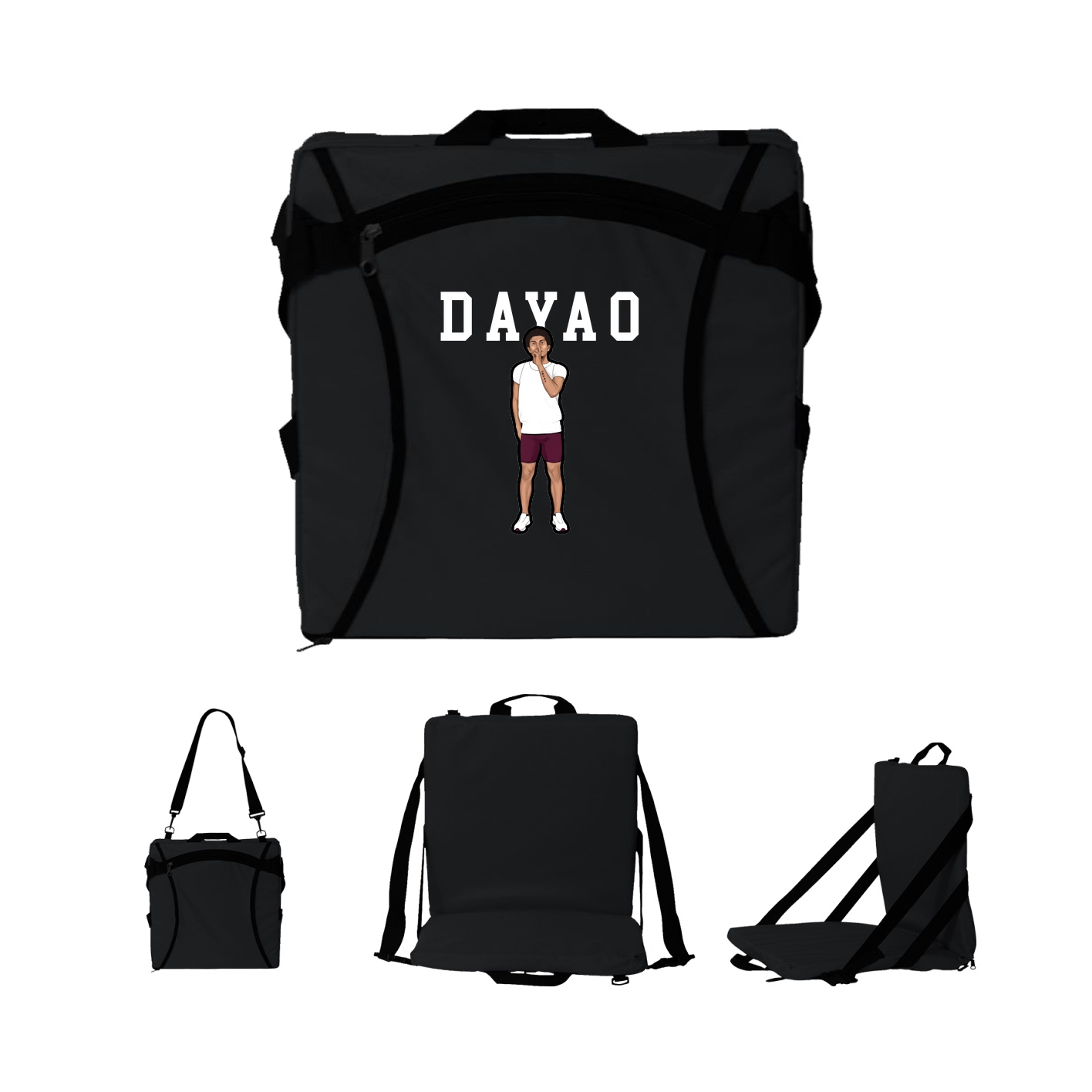 Folding Stadium Seat — Shirsey in Black
