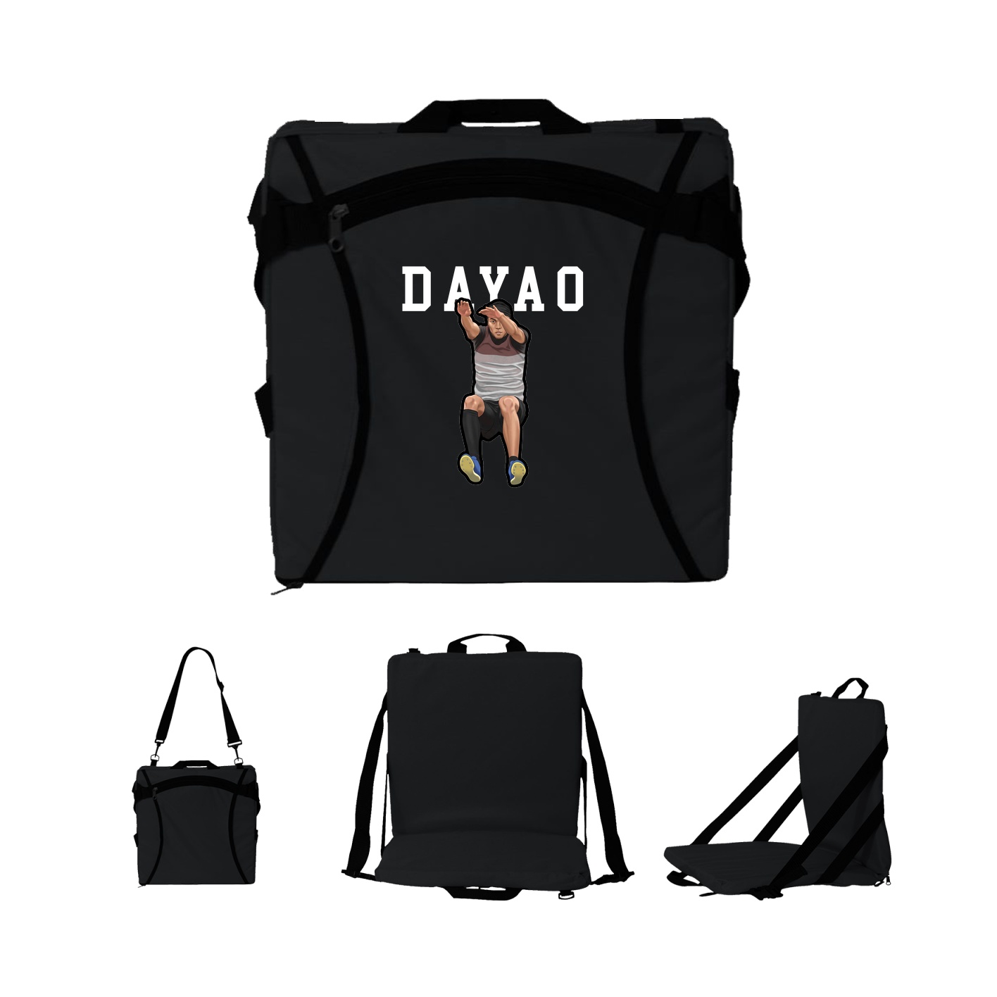 Folding Stadium Seat — Shirsey in Black