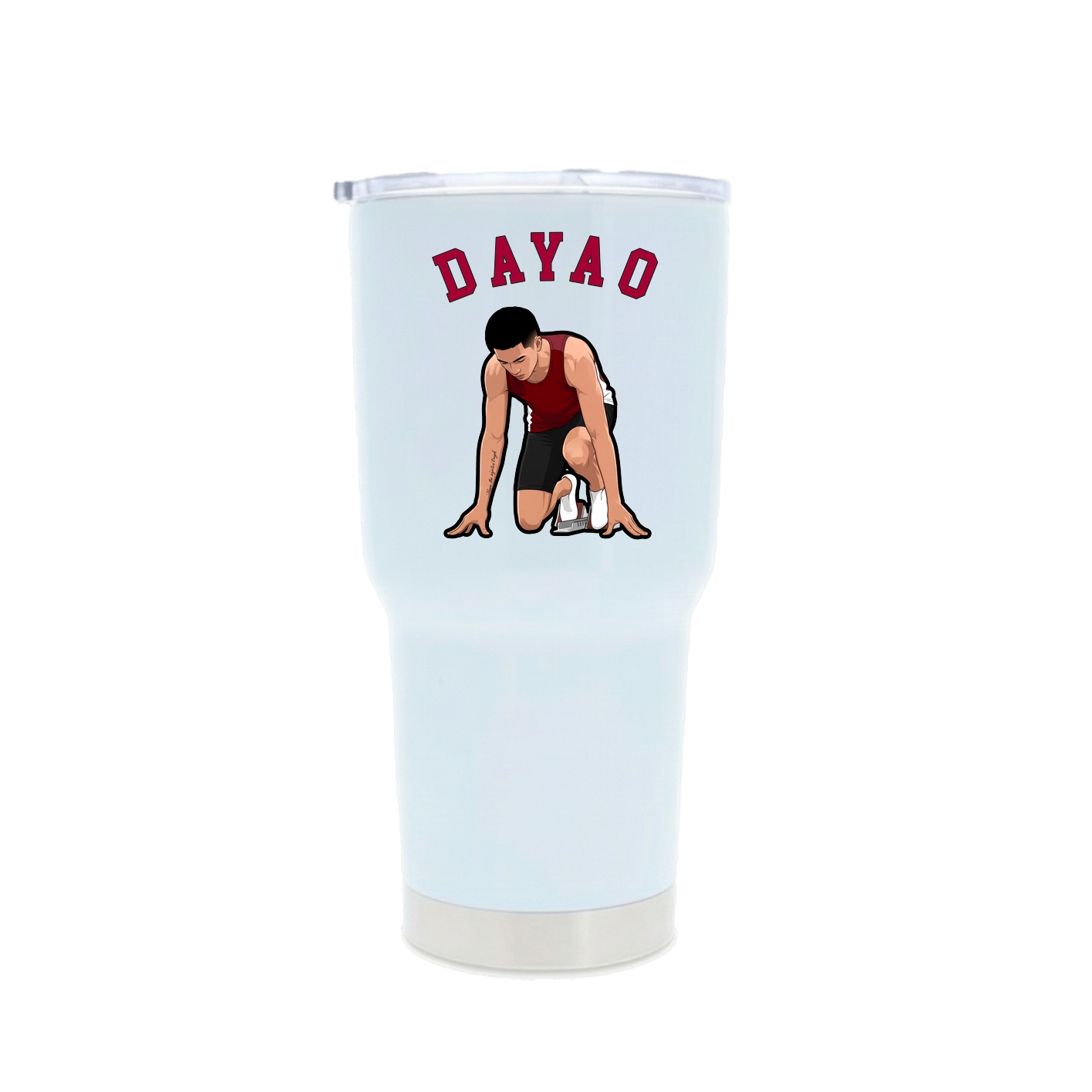30oz Stainless Steel Tumbler — Shirsey Arch in White