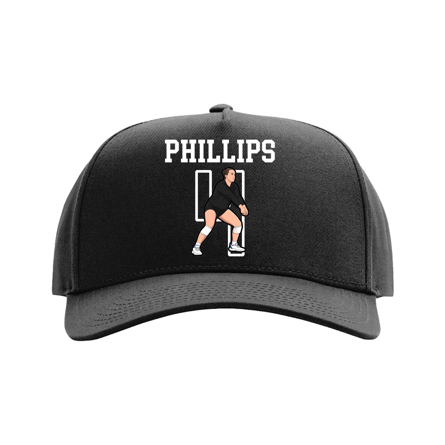 Full Fabric Five-Panel Champ Cap — Shirsey in Black