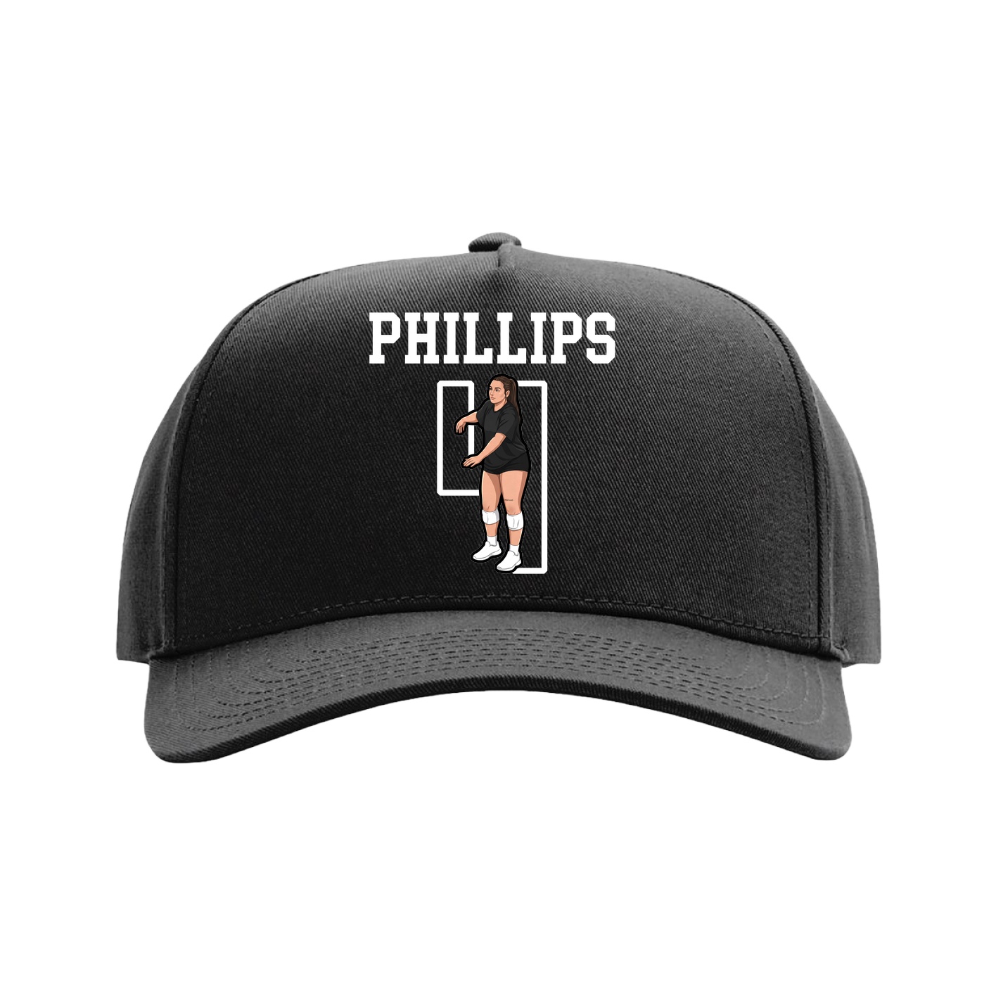 Full Fabric Five-Panel Champ Cap — Shirsey in Black