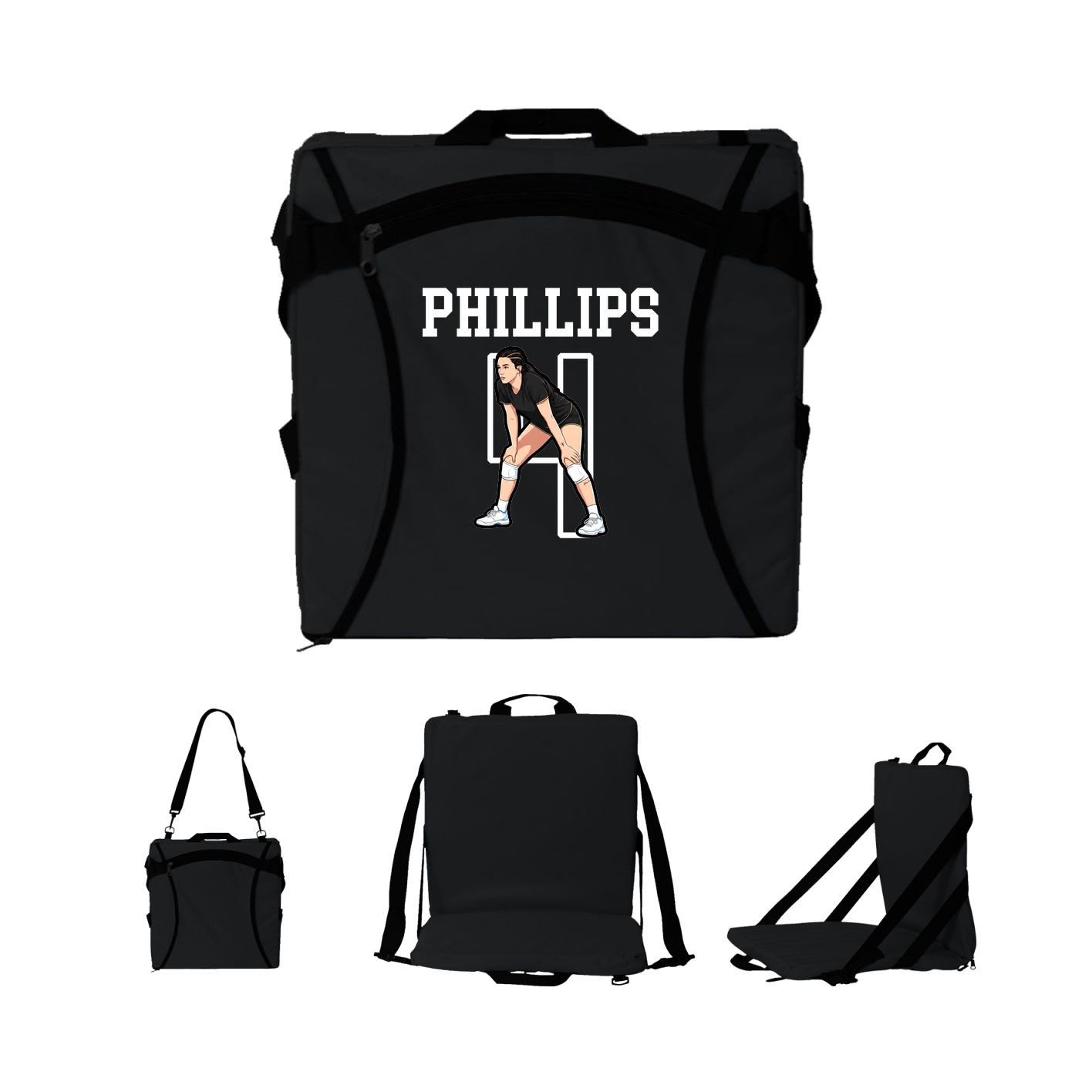 Folding Stadium Seat — Shirsey in Black