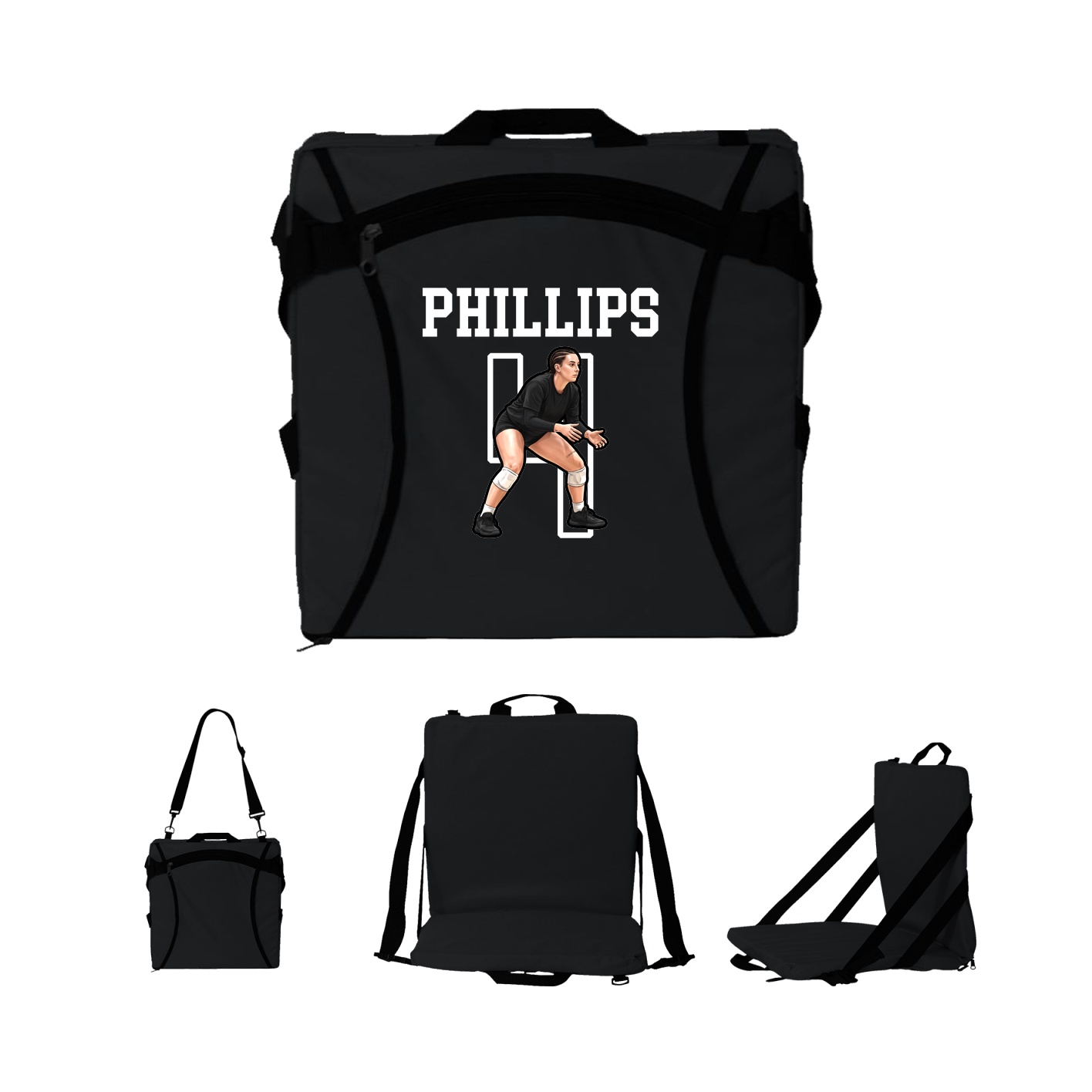 Folding Stadium Seat — Shirsey in Black
