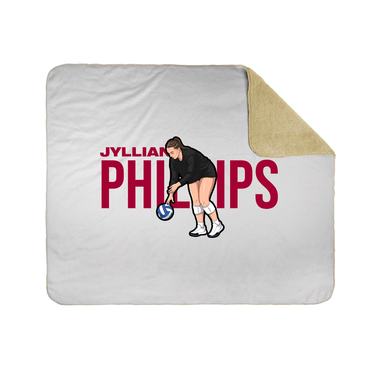 Throw Blanket — Player Name in White