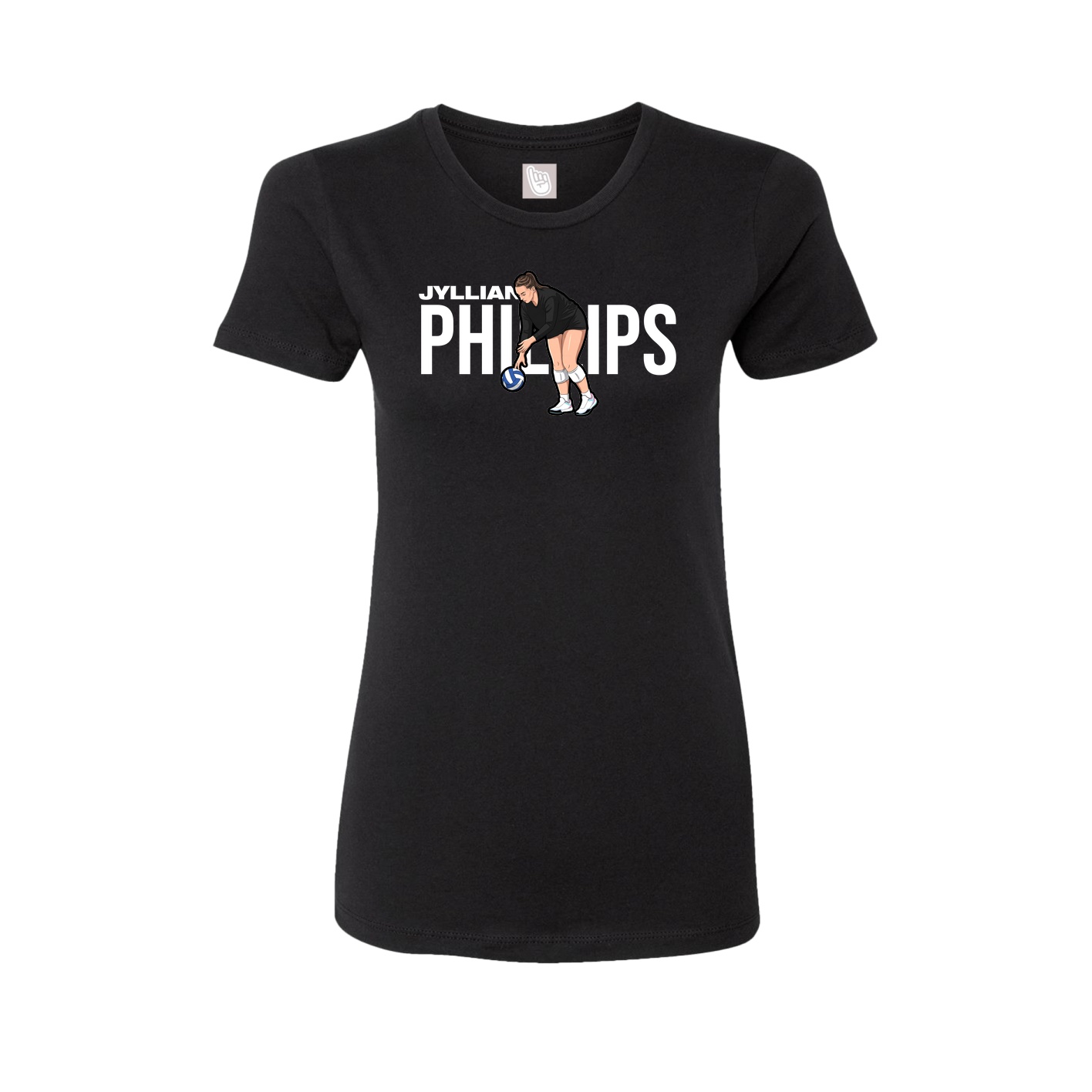 Womens Tee — Player Name in Black