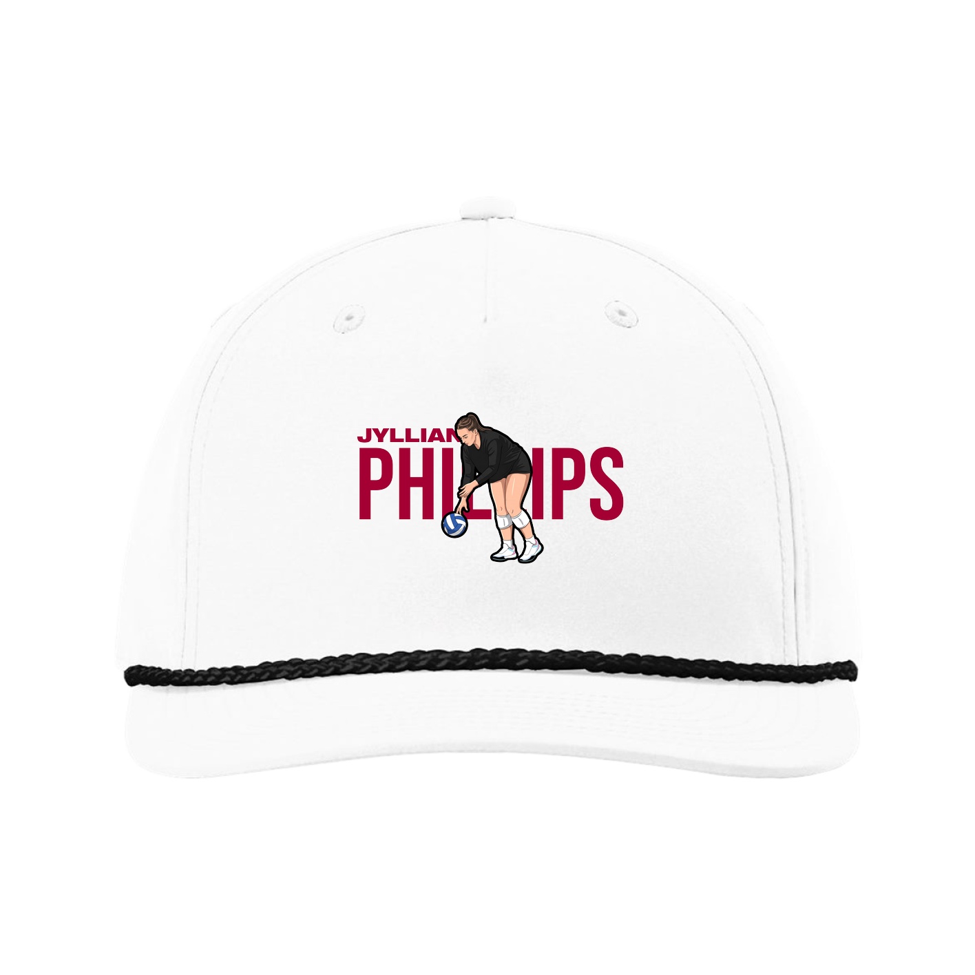 Five-Panel Classic Rope Cap — Player Name in White