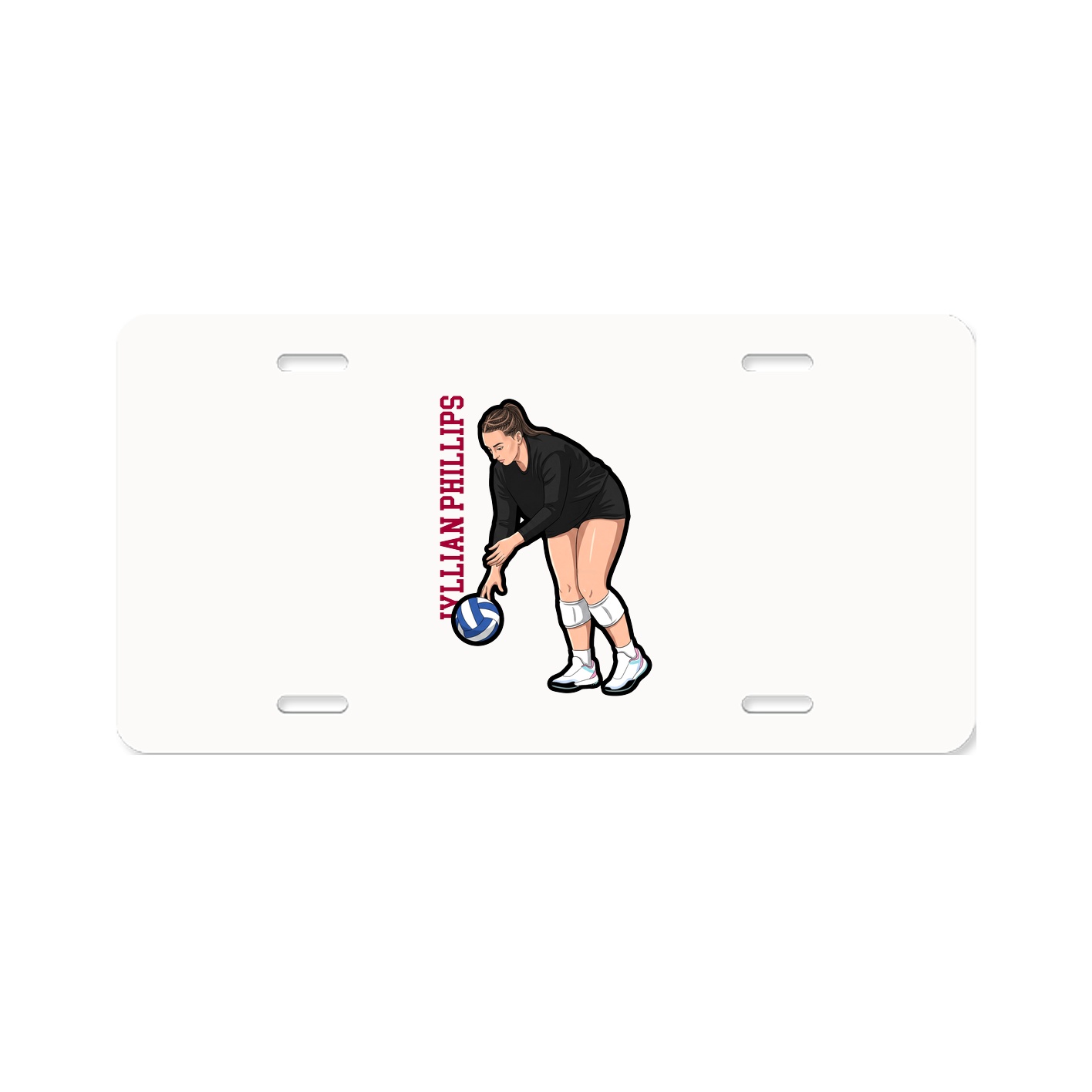 License Plate — Name Vertical in Classic