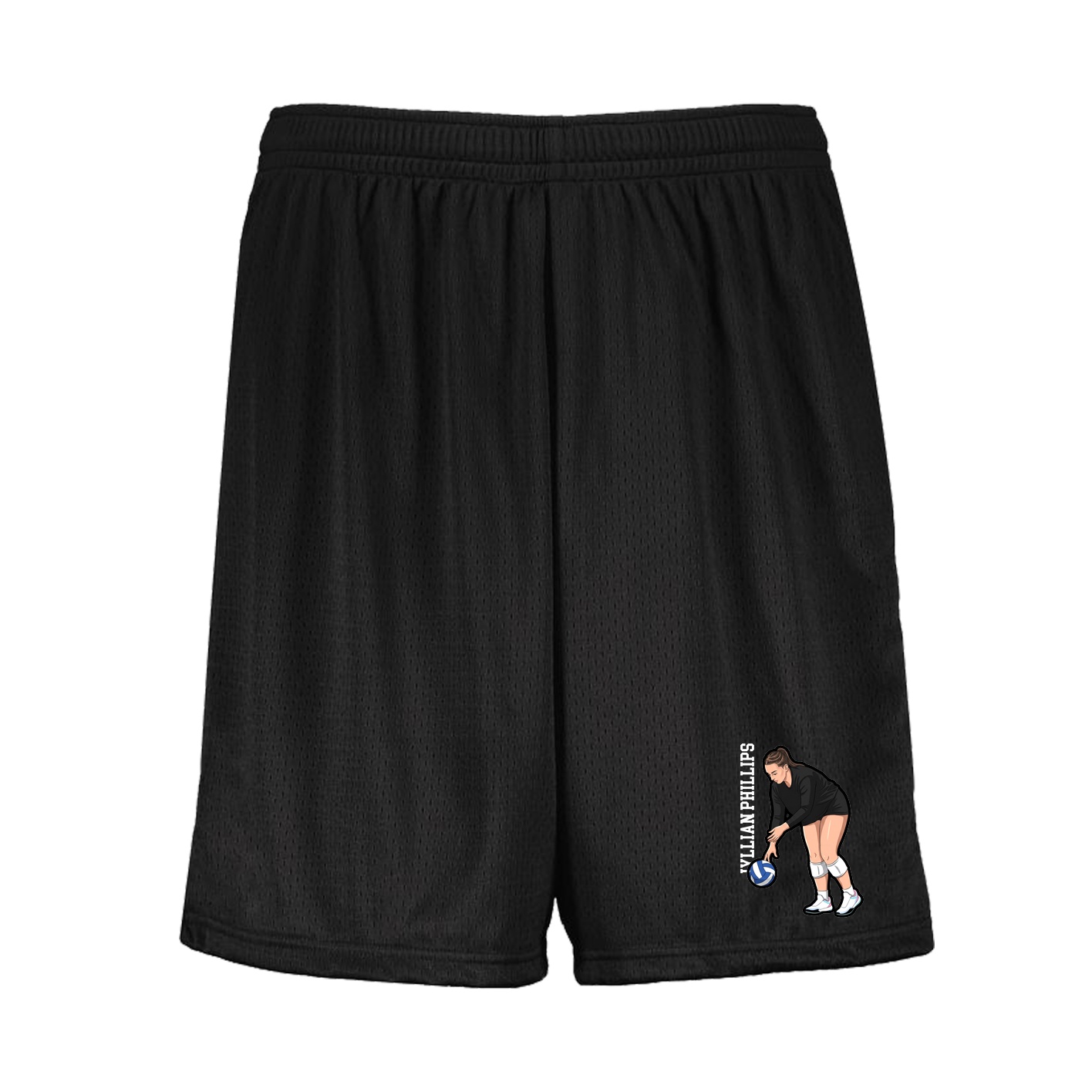 Shorts — Name Vertical in Black