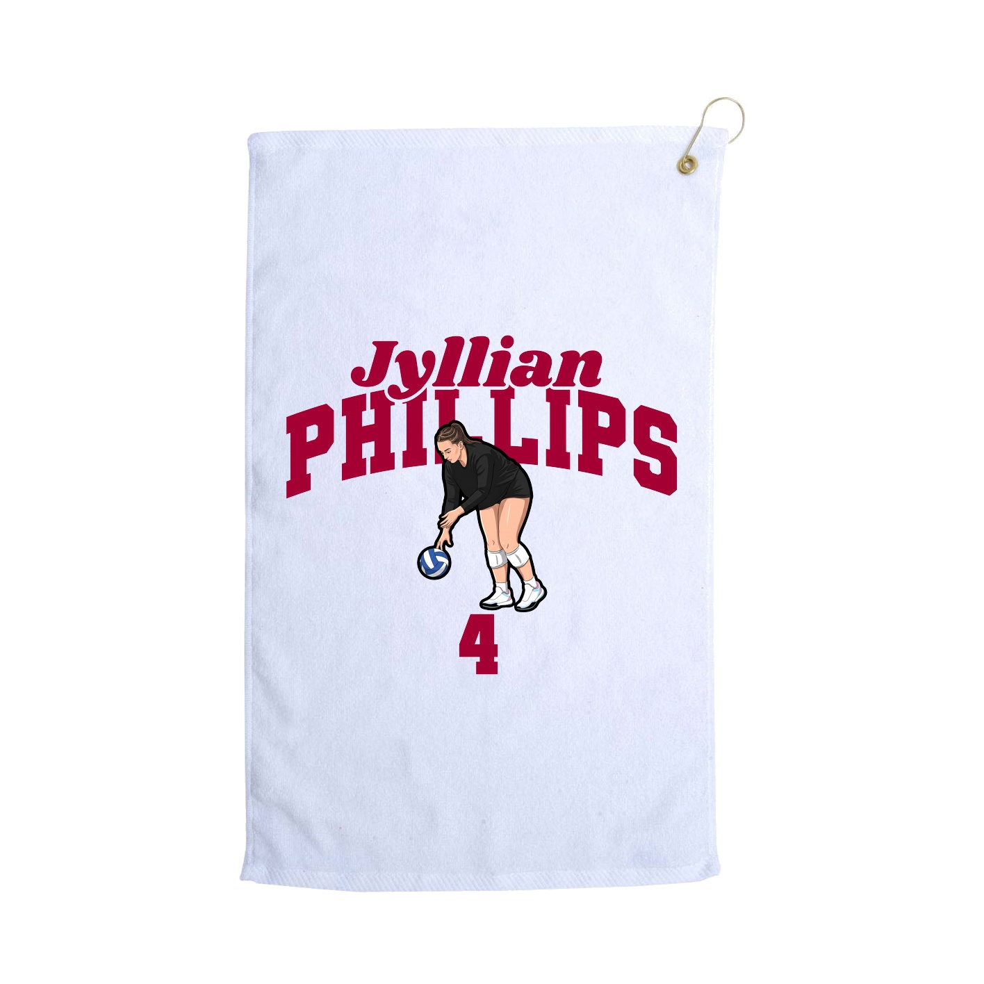 Golf Towel — Signature Arch in White