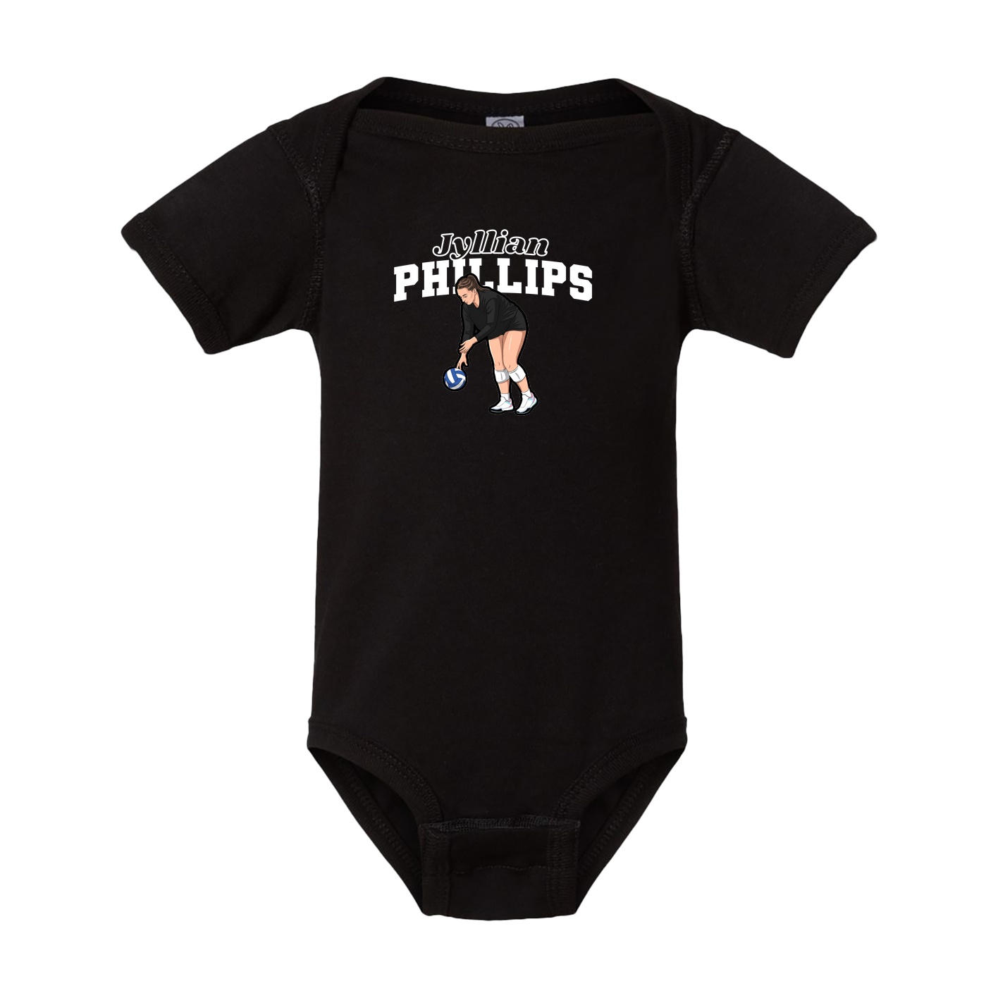 Baby Onesie — Name Arch in Black