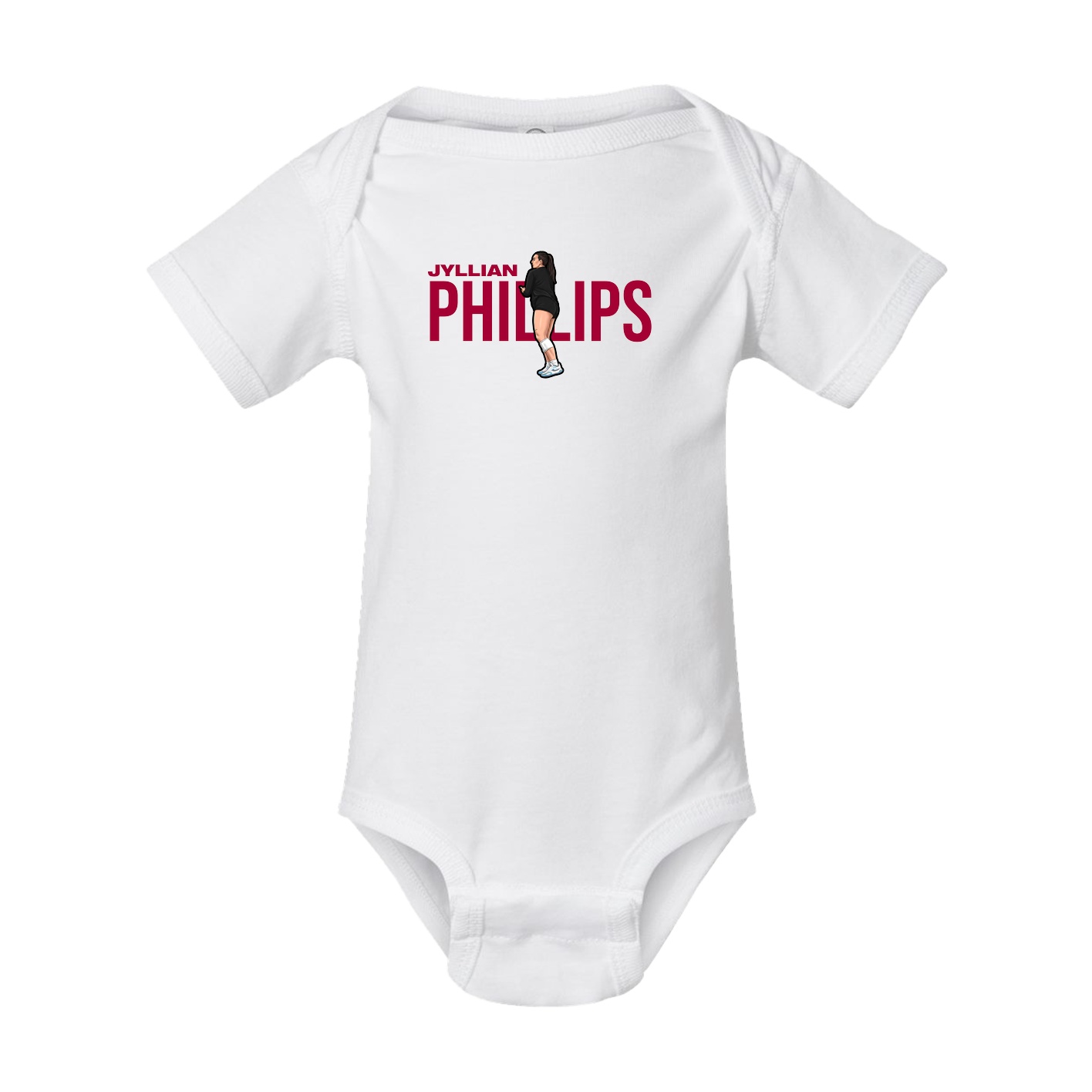Baby Onesie — Player Name in White