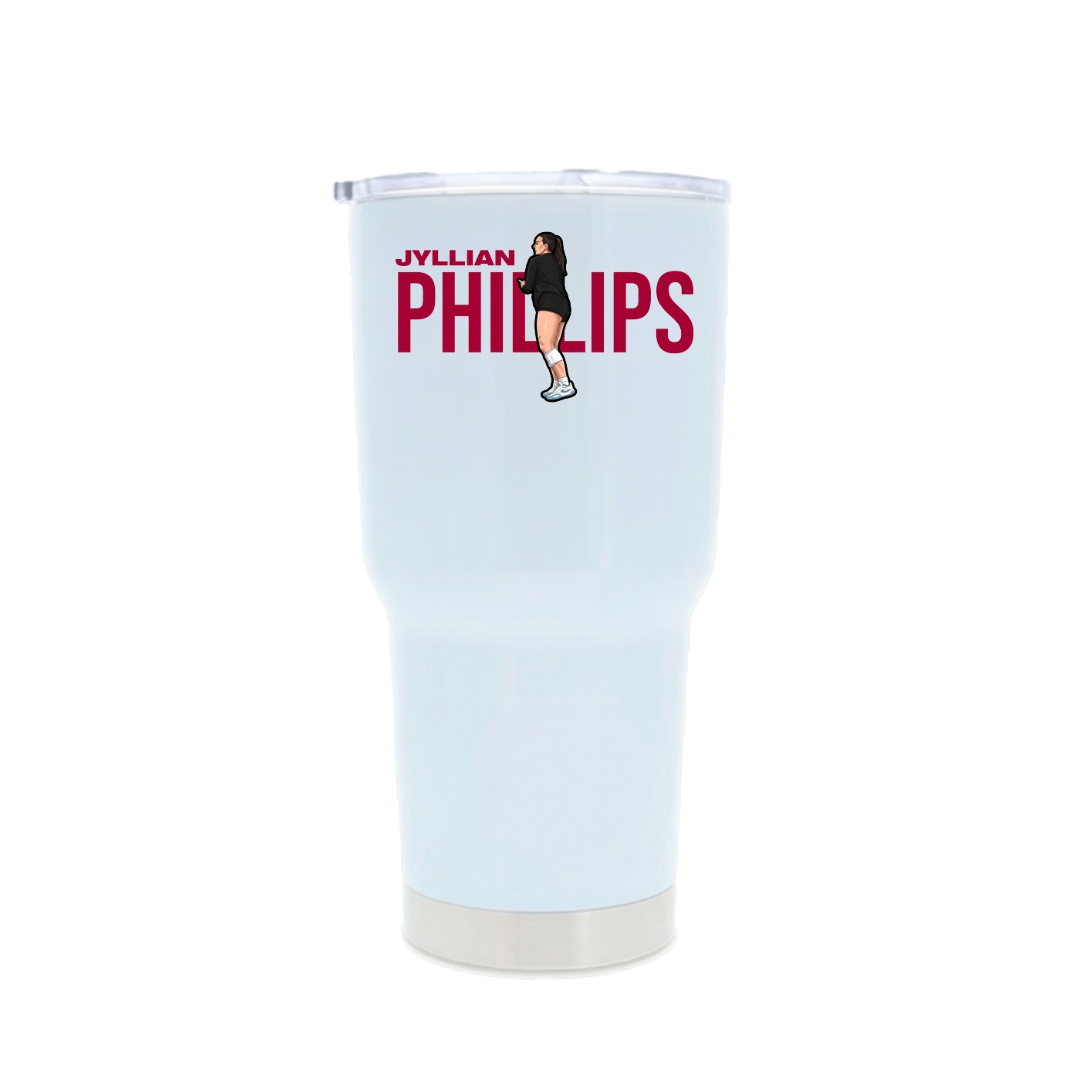 30oz Stainless Steel Tumbler — Player Name in White