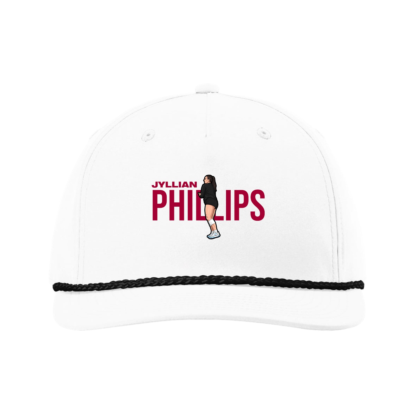 Five-Panel Classic Rope Cap — Player Name in White
