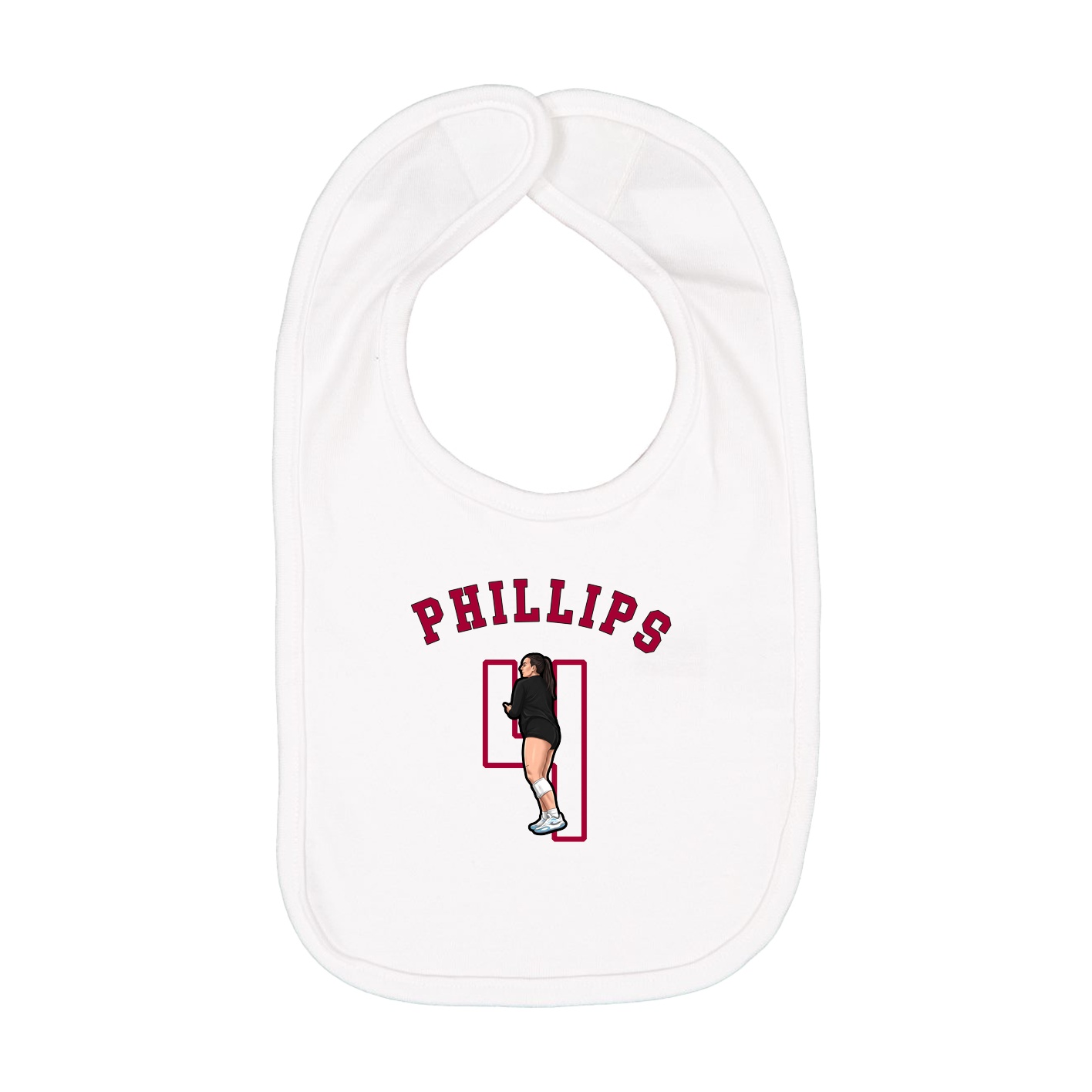 Infant Bib — Shirsey Arch in White