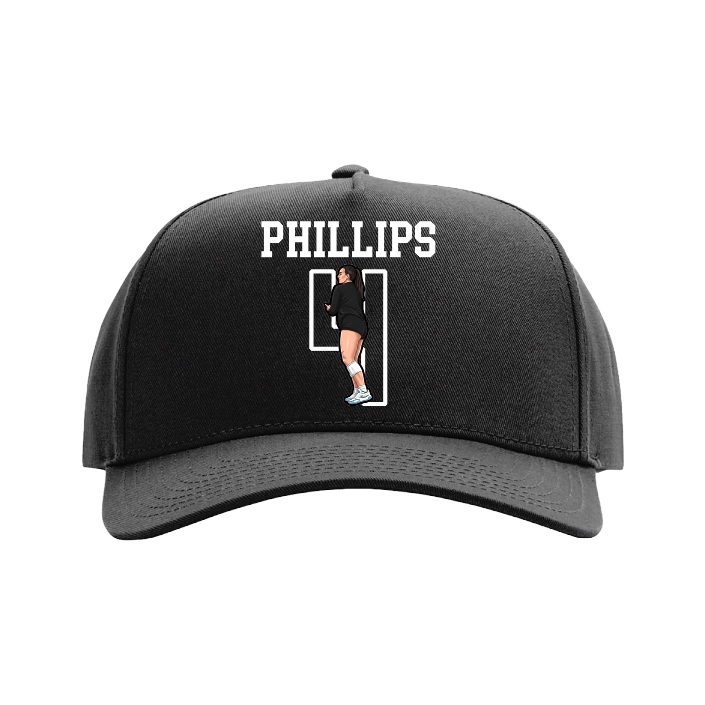 Full Fabric Five-Panel Champ Cap — Shirsey in Black