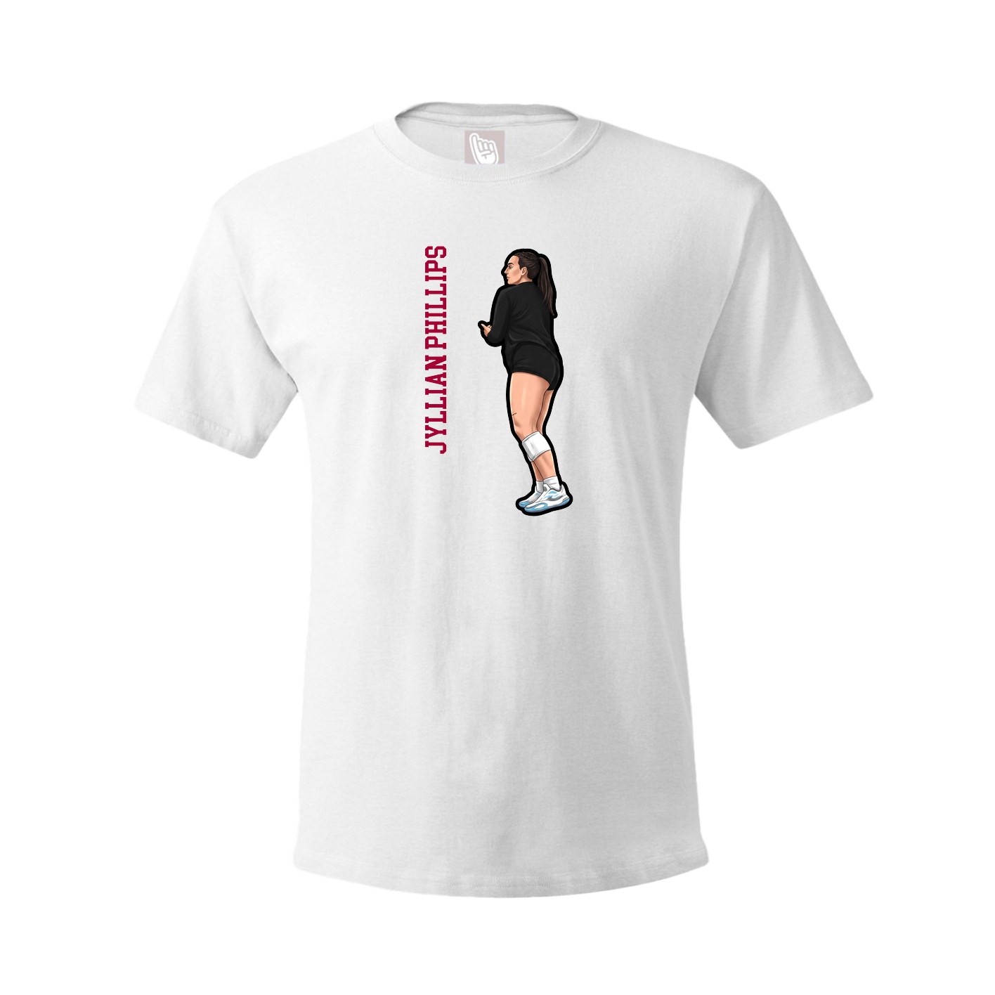 Youth Tee — Name Vertical in White