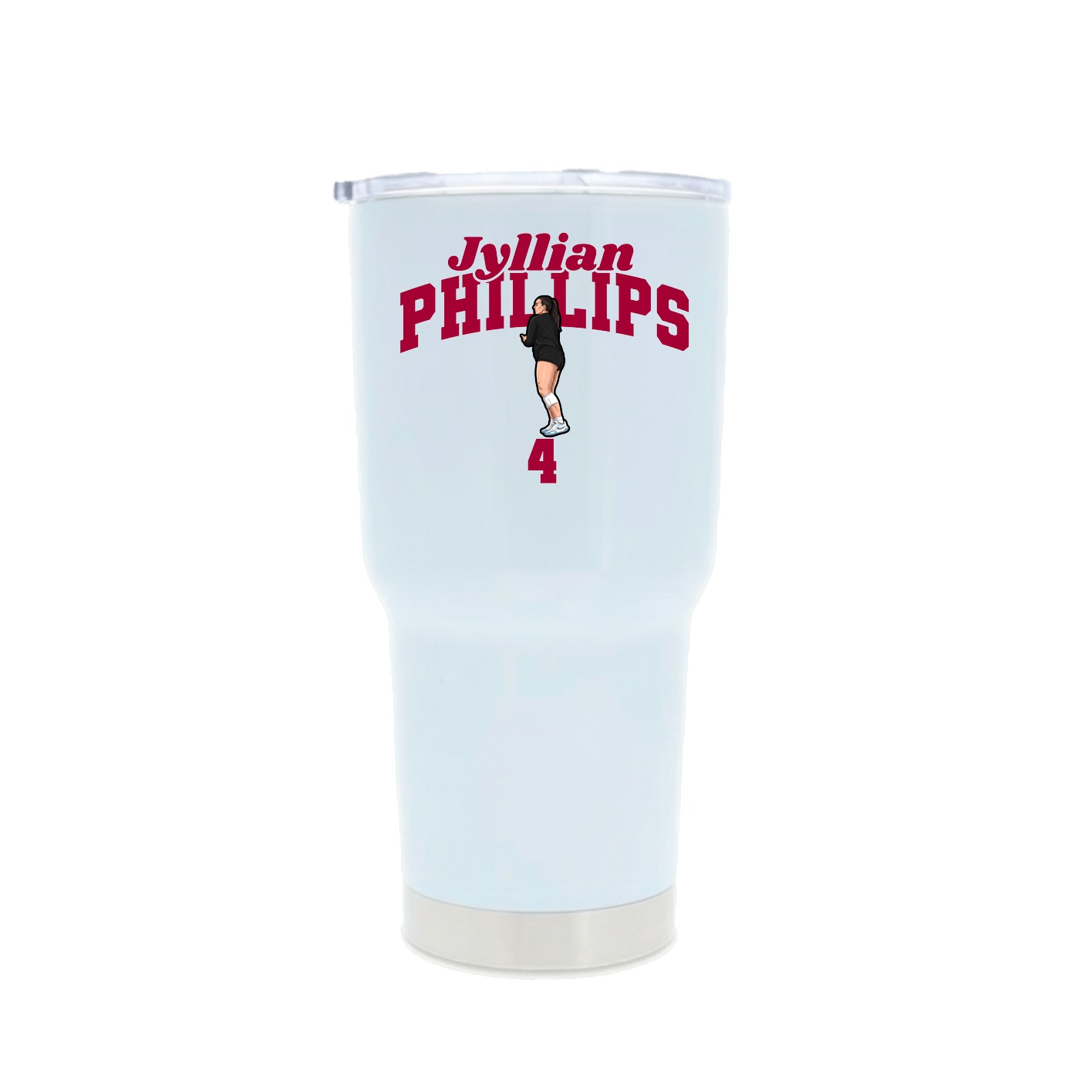 30oz Stainless Steel Tumbler — Signature Arch in White