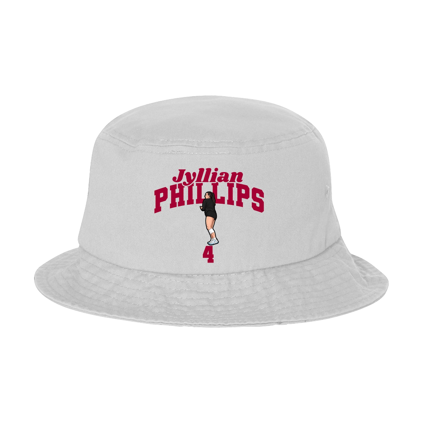 Bucket Cap — Signature Arch in White