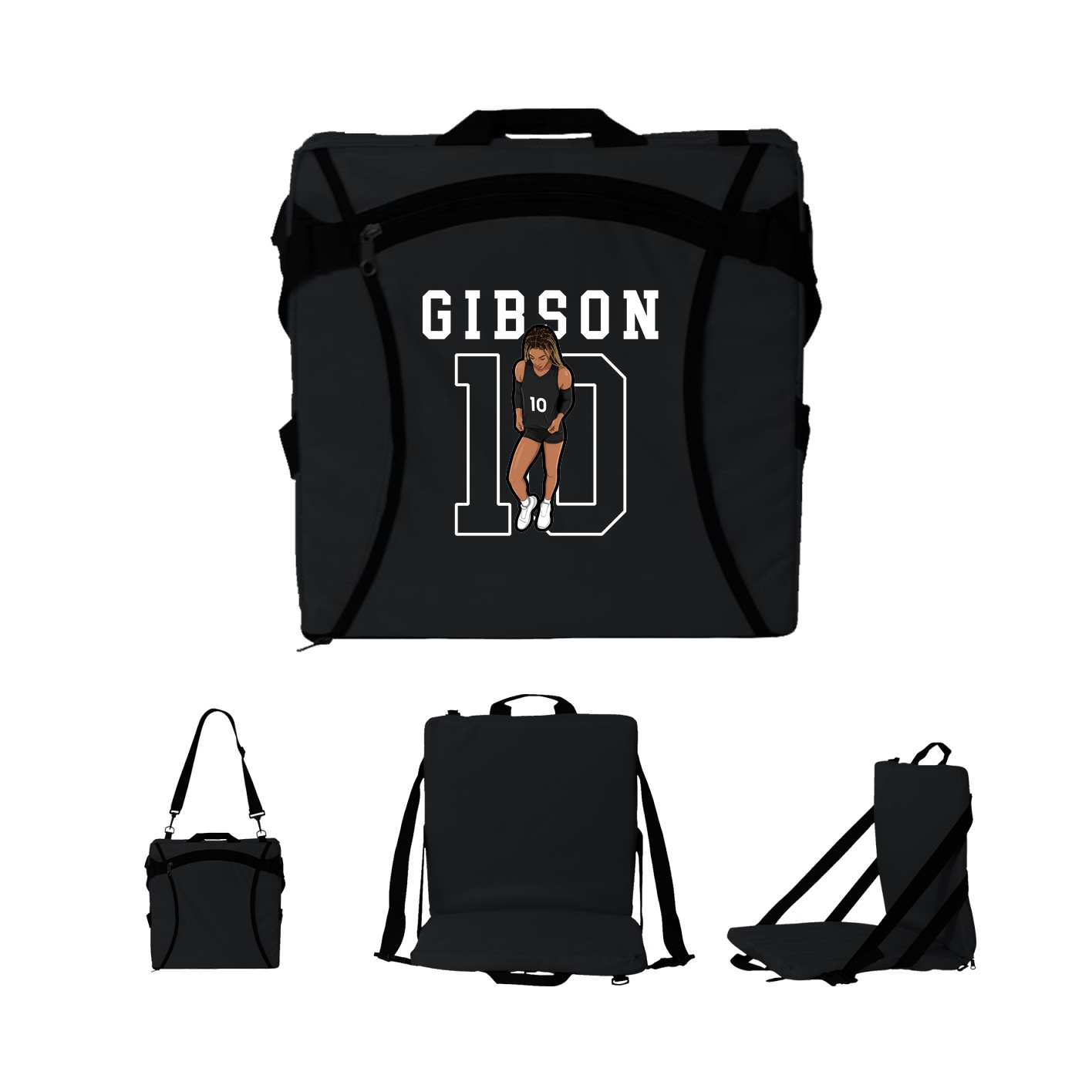 Folding Stadium Seat — Shirsey in Black
