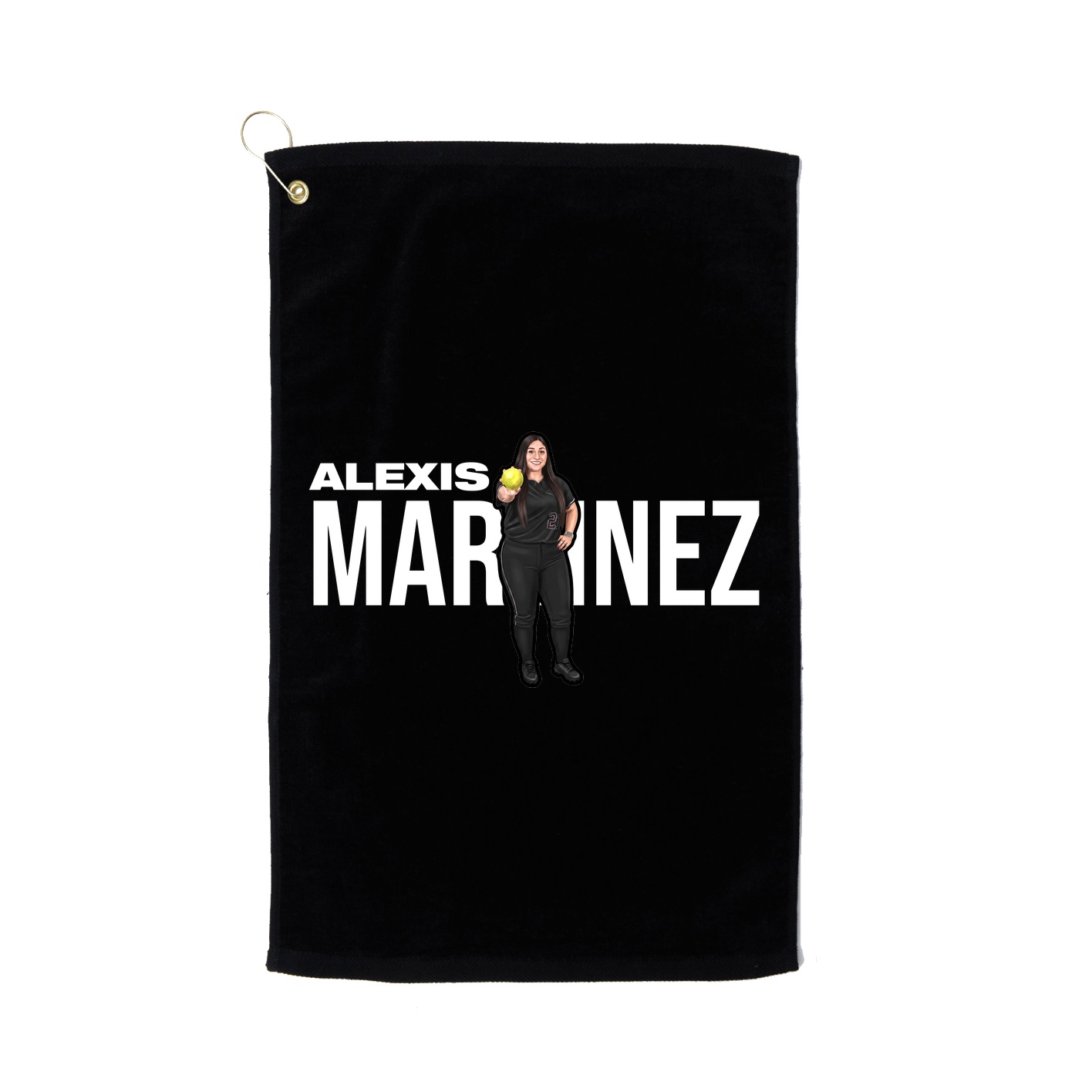 Golf Towel — Player Name in Black
