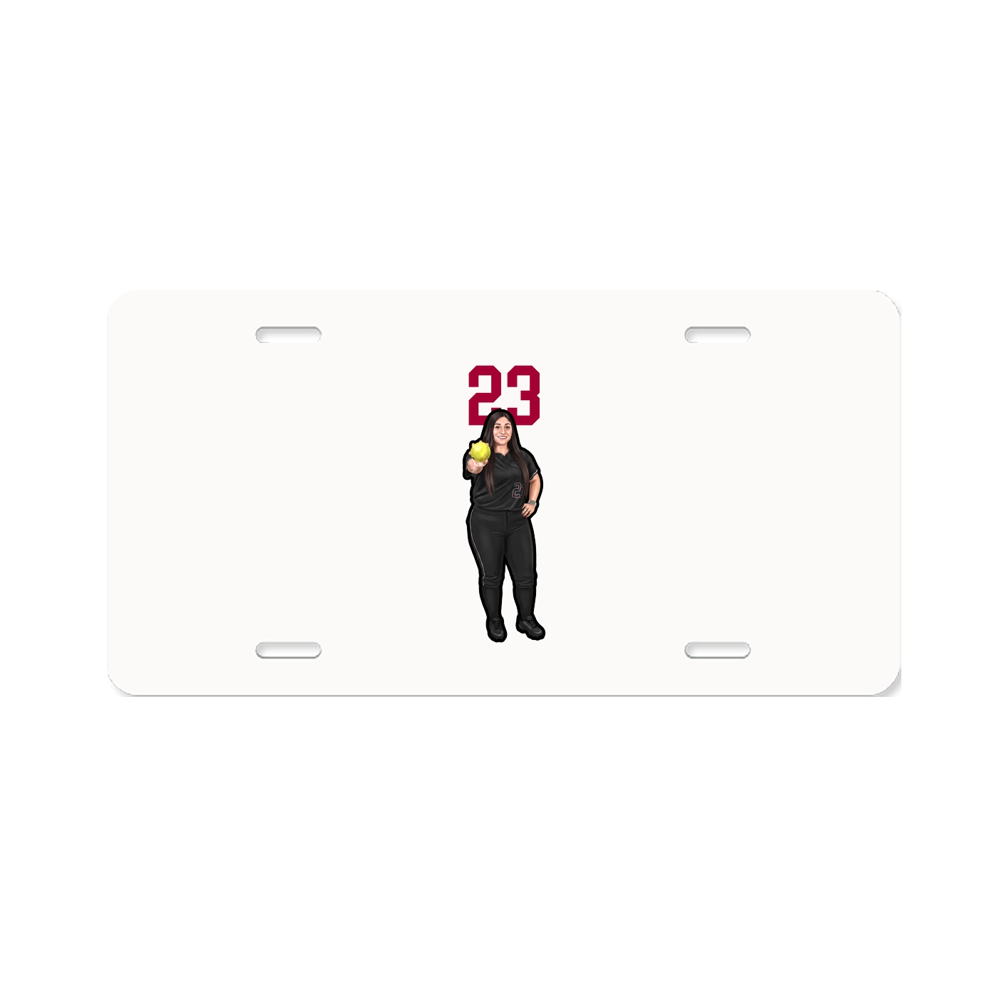 License Plate — Number Top in Classic