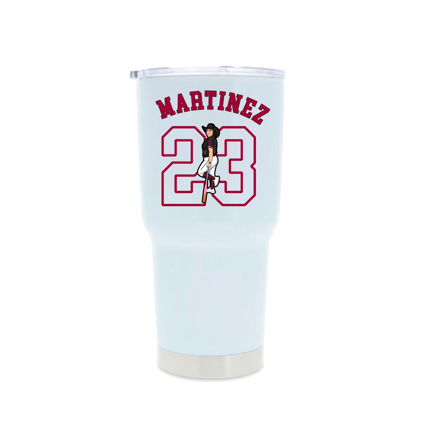 30oz Stainless Steel Tumbler — Shirsey Arch in White