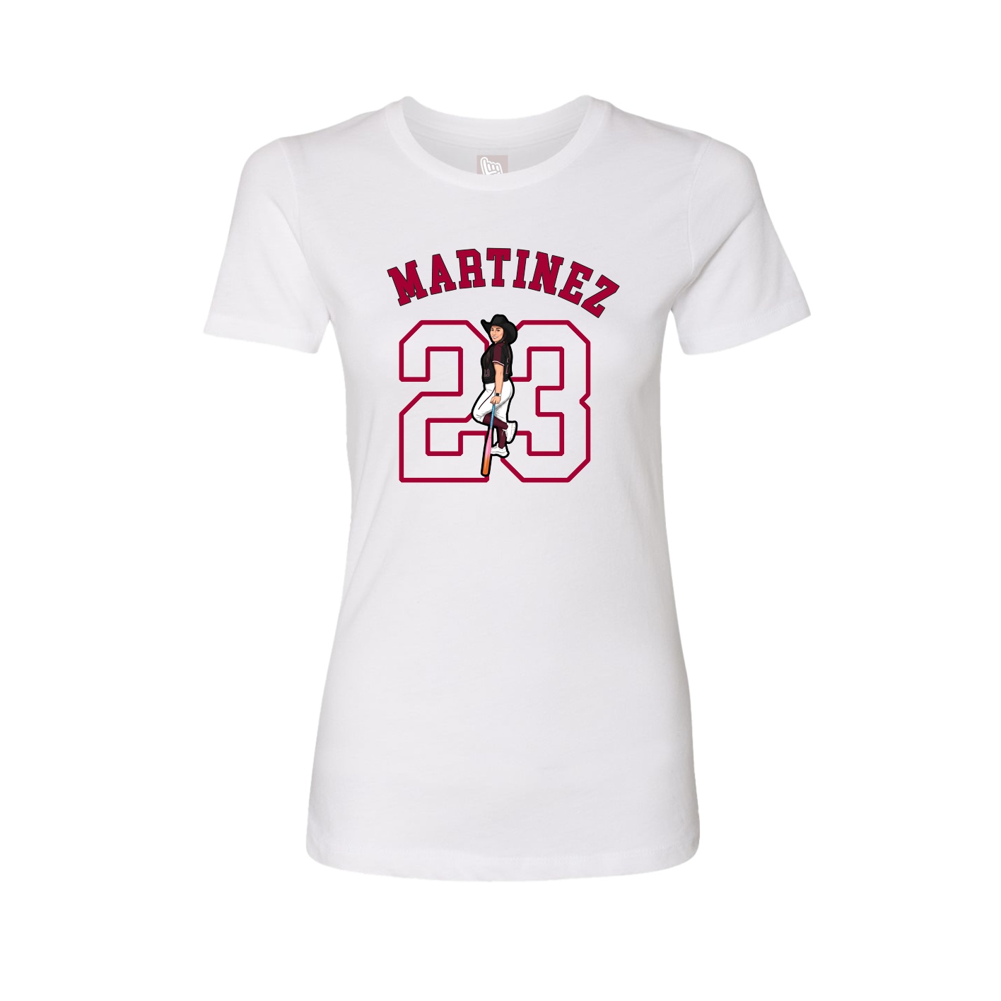 Fitted Women's Tee — Shirsey Arch in White