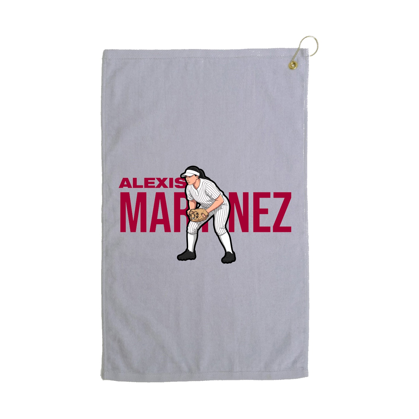 Golf Towel — Player Name in Grey