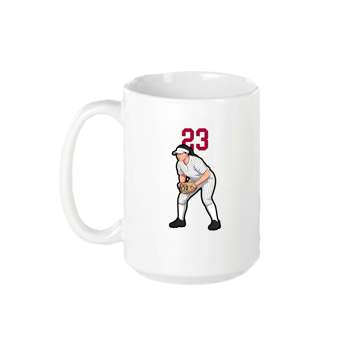 15oz Coffee Mug — Number Top in White