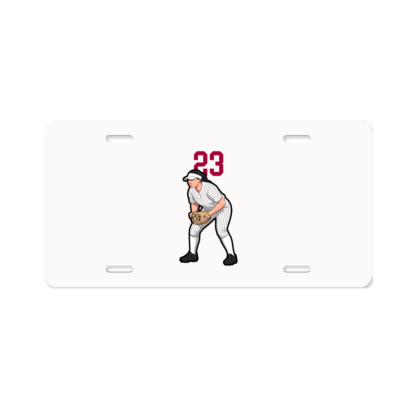 License Plate — Number Top in Classic