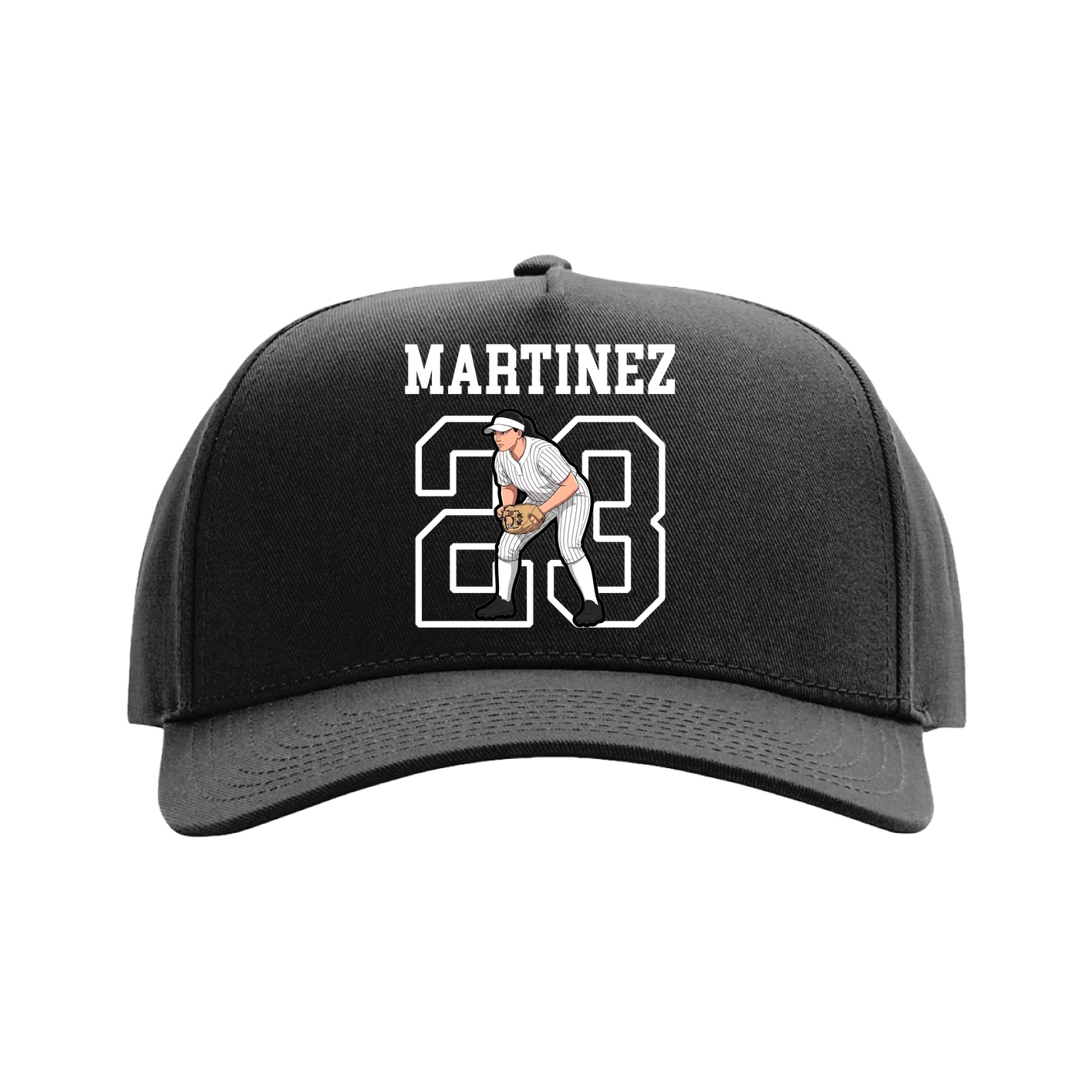 Full Fabric Five-Panel Champ Cap — Shirsey in Black