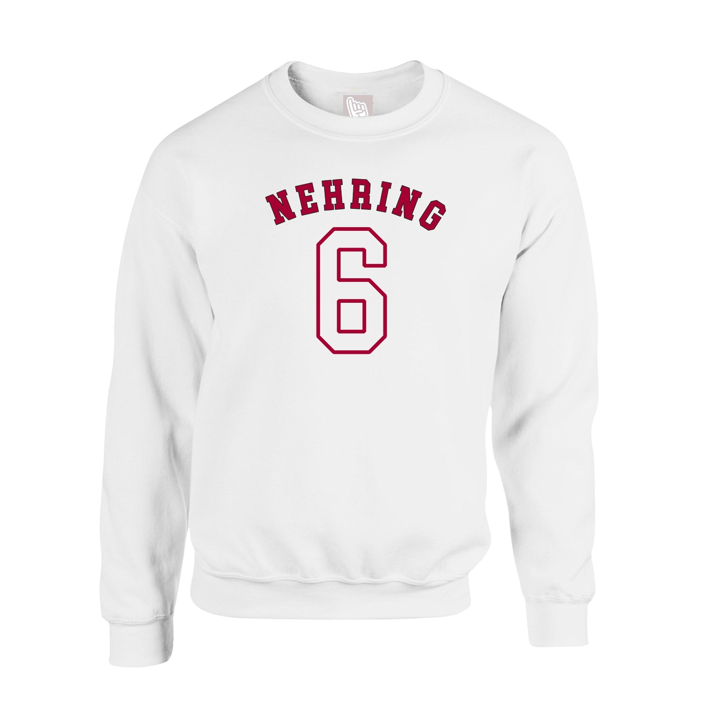 Fleece Crew — Shirsey Arch in White