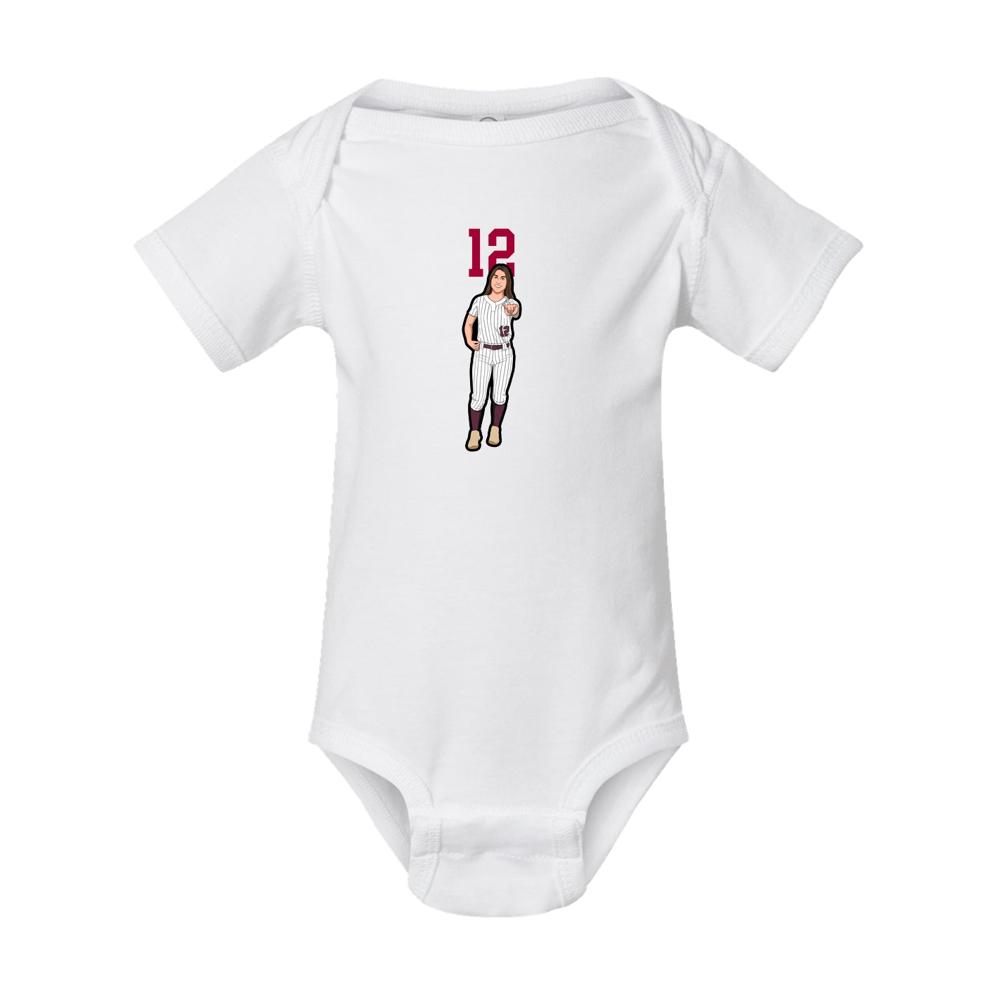 Baby Onesie — Number Top in White