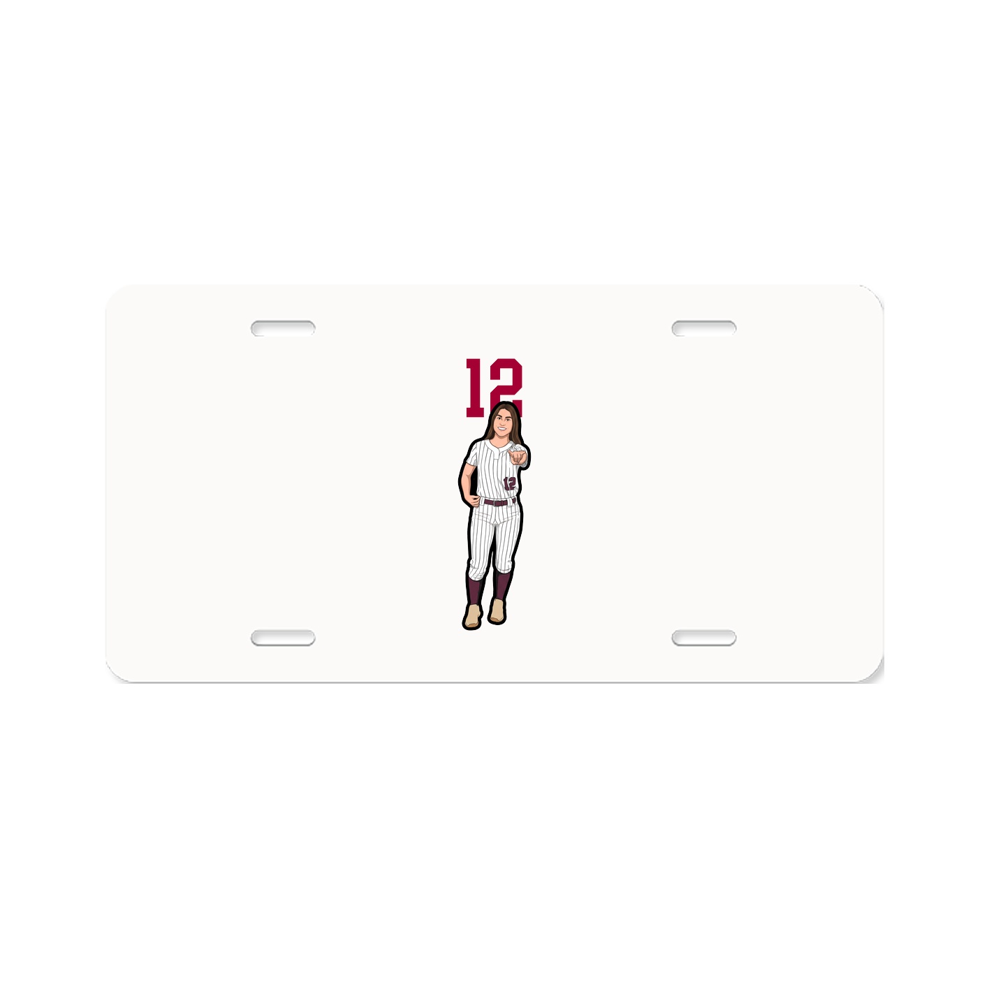 License Plate — Number Top in Classic