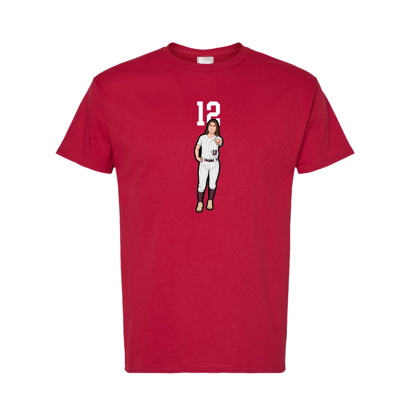 Tee — Number Top in Crimson