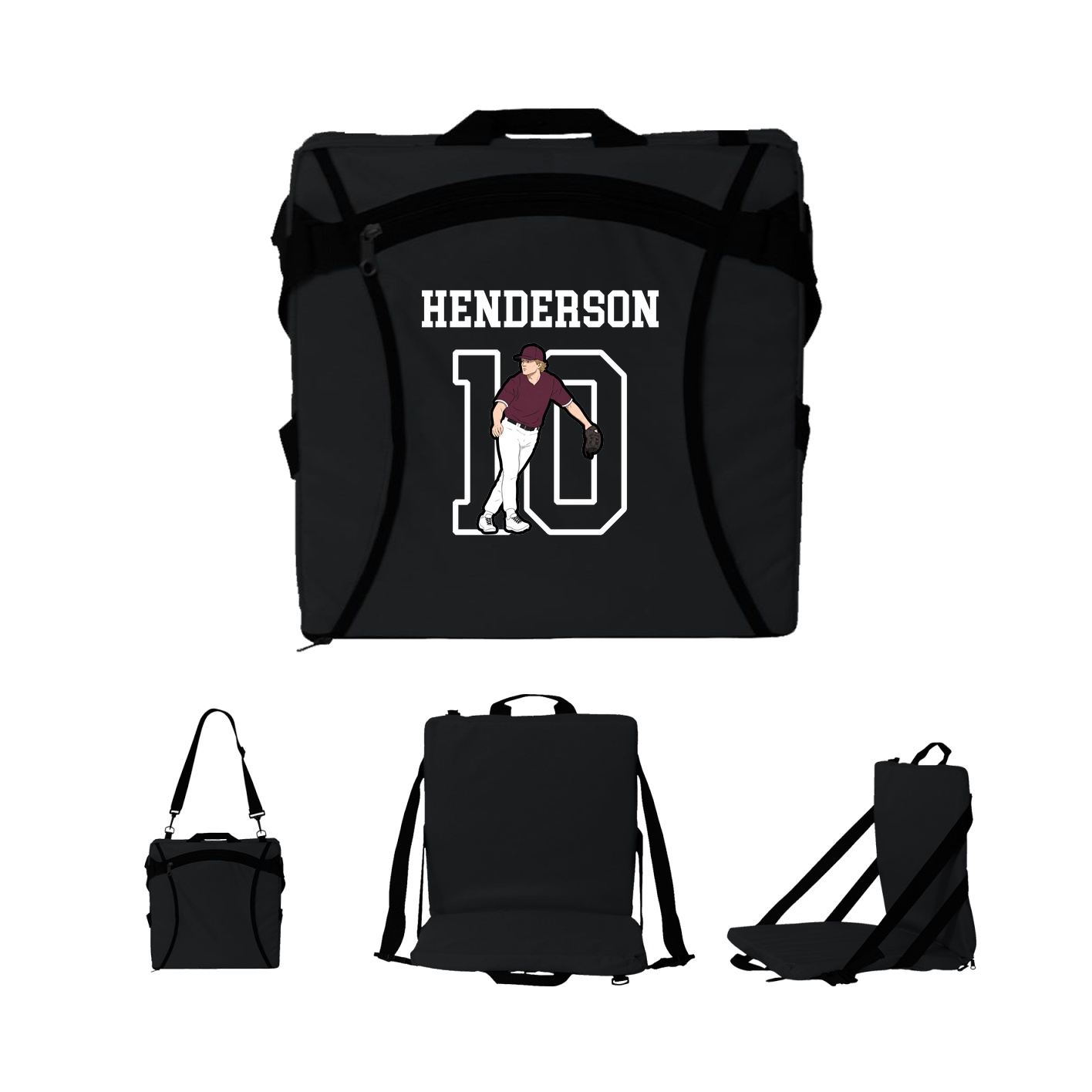 Folding Stadium Seat — Shirsey in Black
