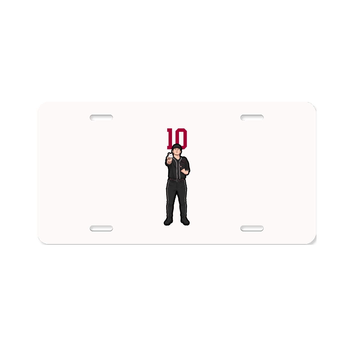License Plate — Number Top in Classic