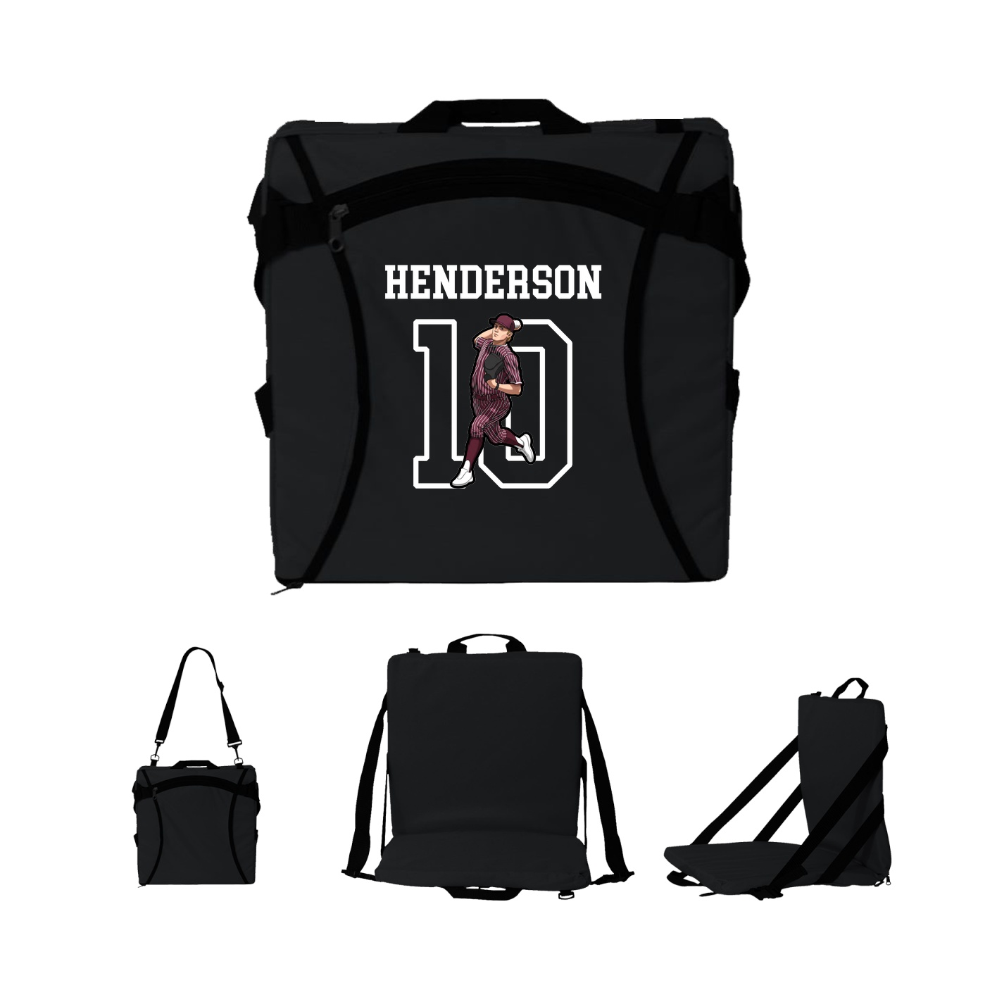 Folding Stadium Seat — Shirsey in Black