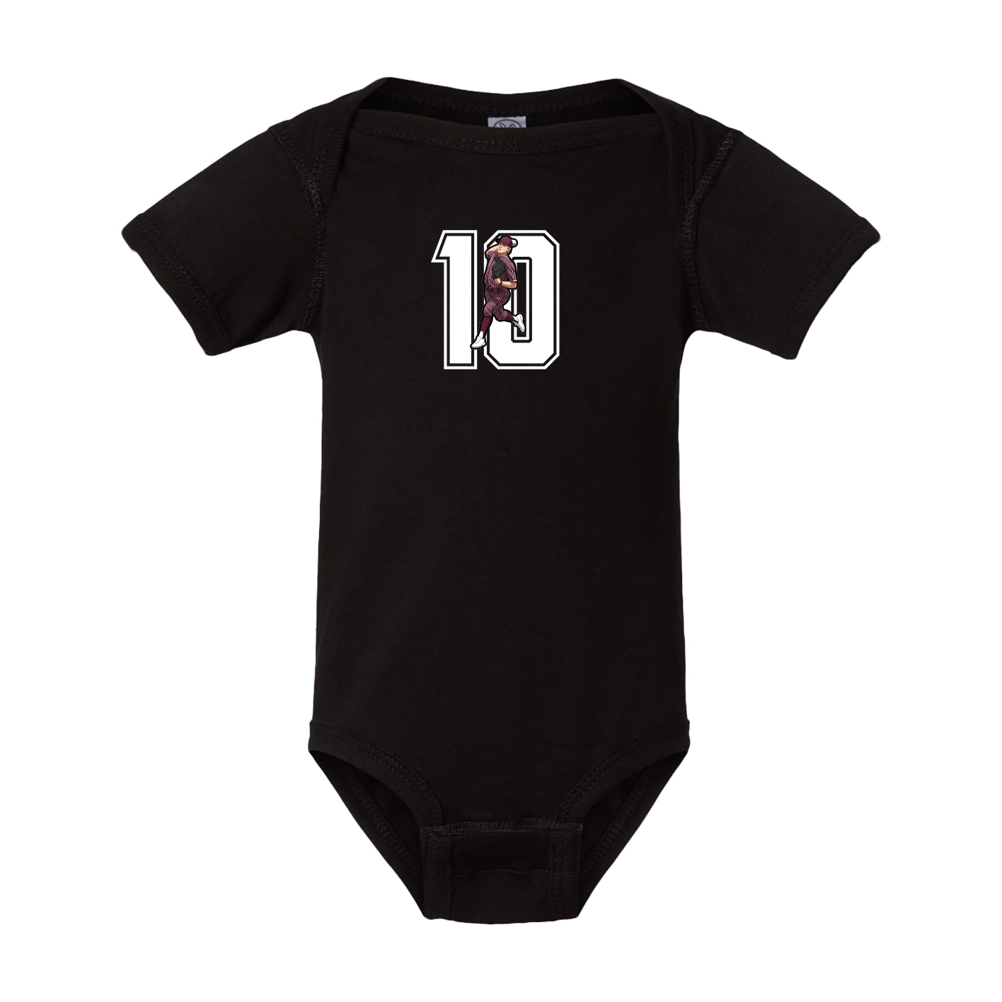 Baby Onesie — Number in Black