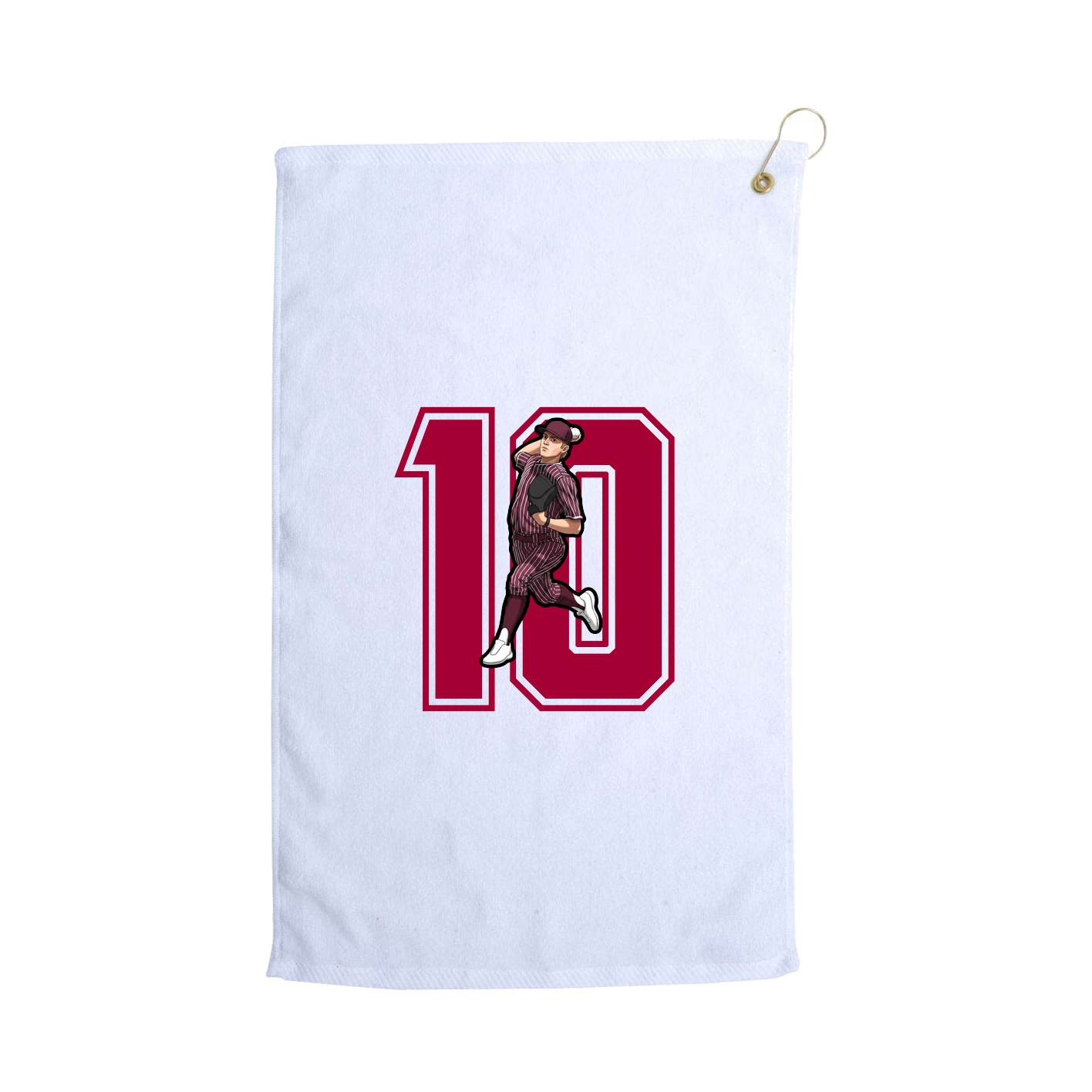 Golf Towel — Number in White