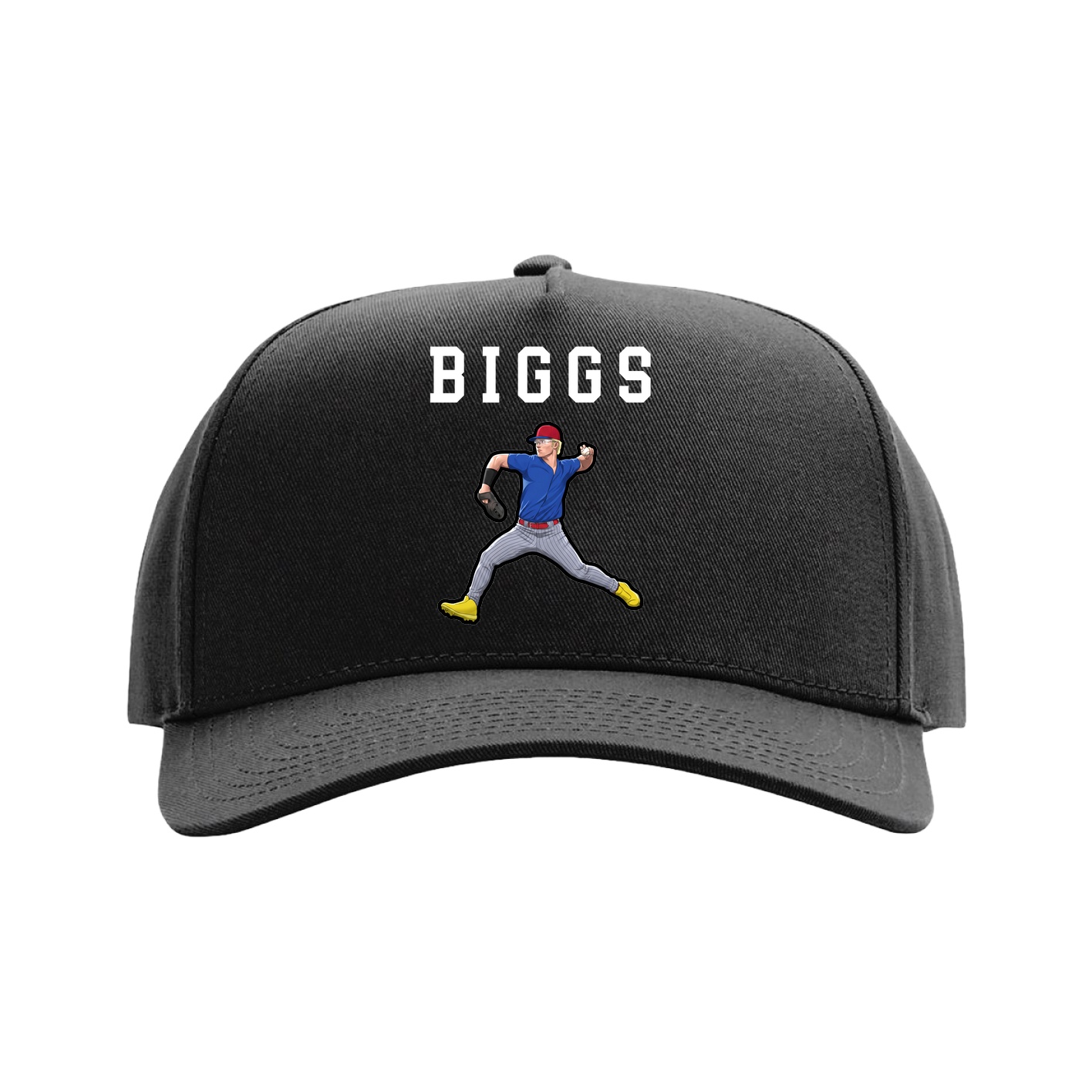 Full Fabric Five-Panel Champ Cap — Shirsey in Black