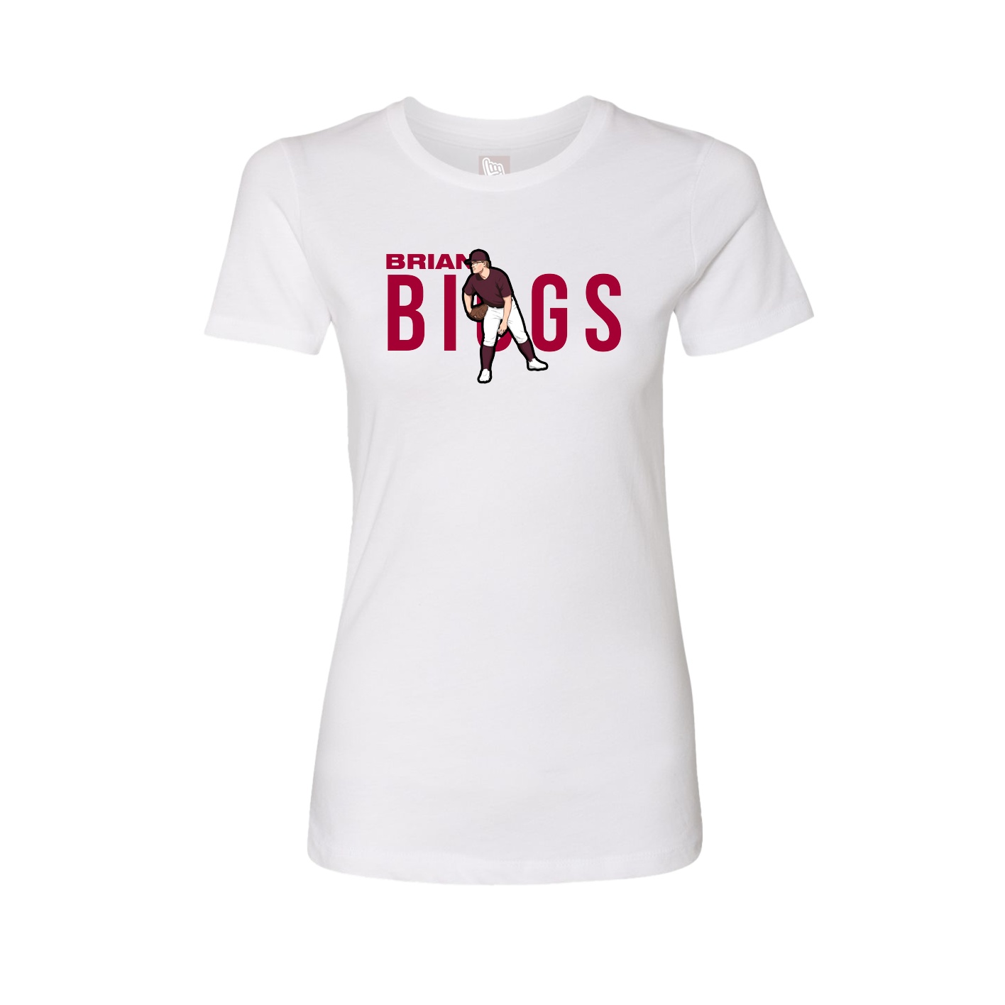 Fitted Women's Tee — Player Name in White