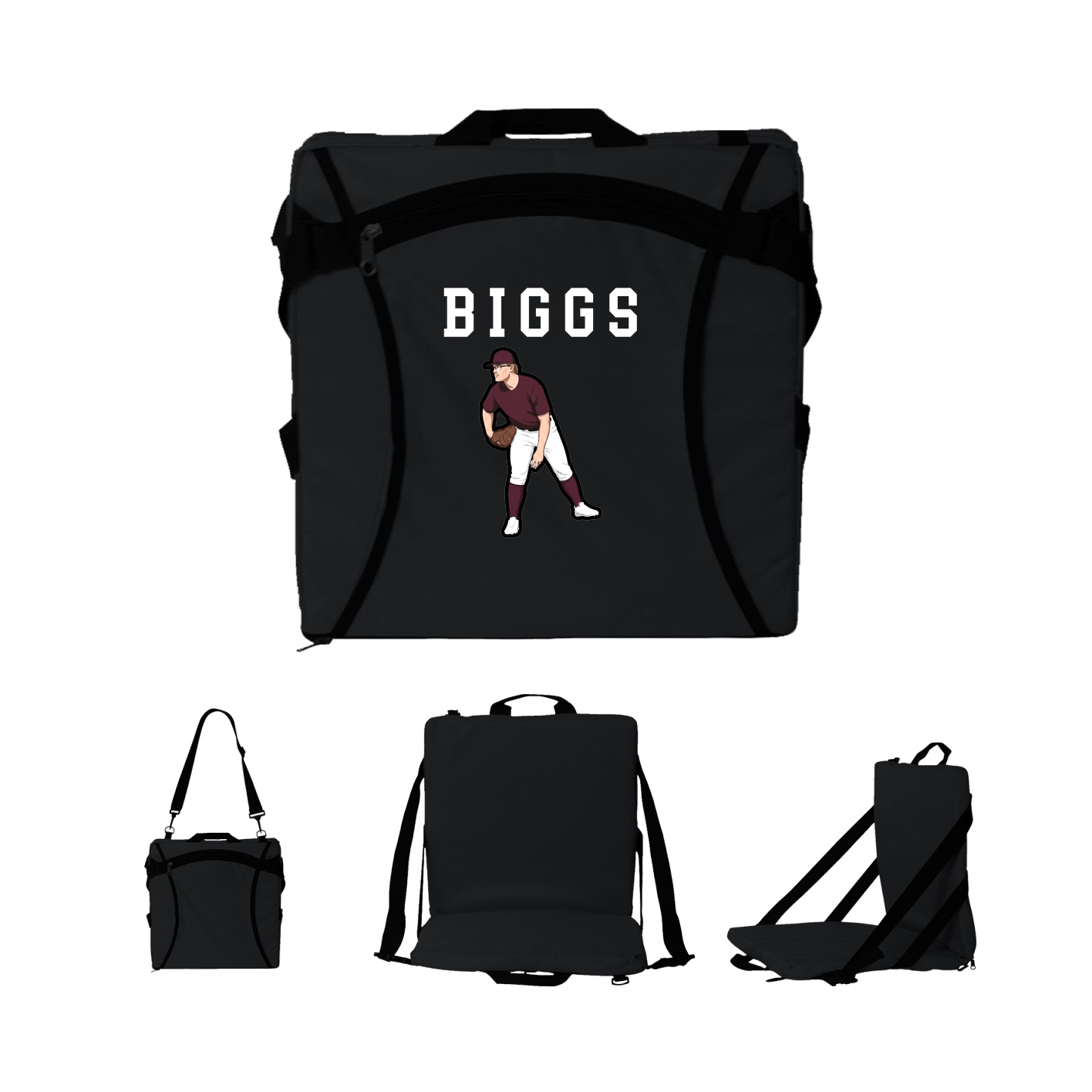 Folding Stadium Seat — Shirsey in Black