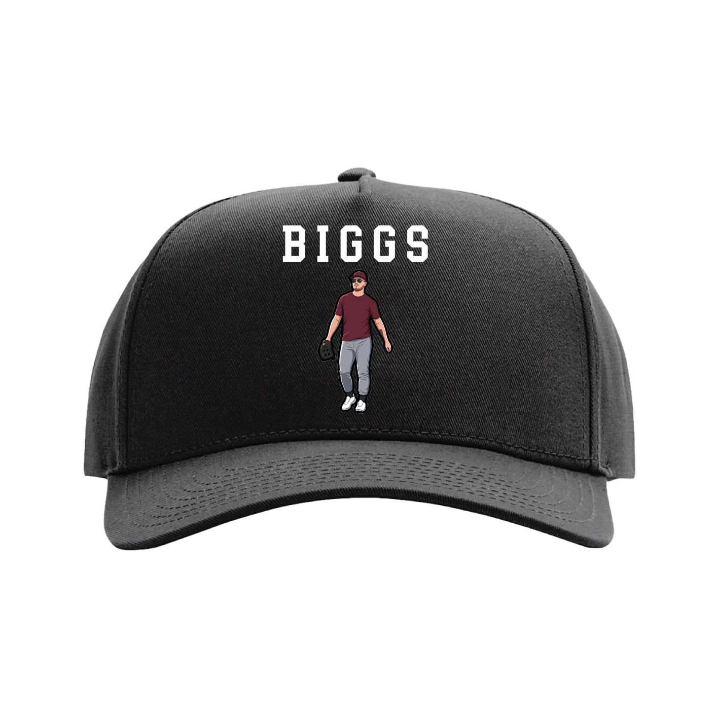 Full Fabric Five-Panel Champ Cap — Shirsey in Black