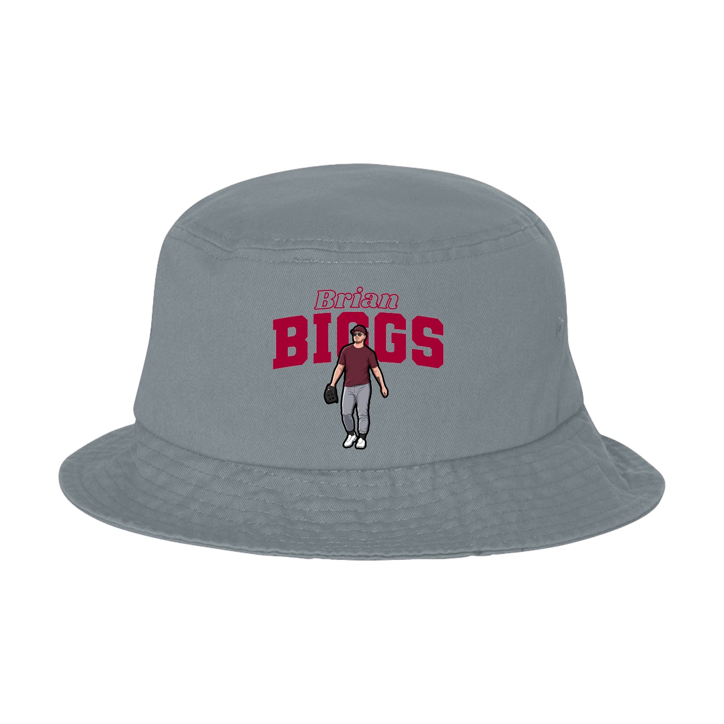 Bucket Cap — Name Arch in Grey