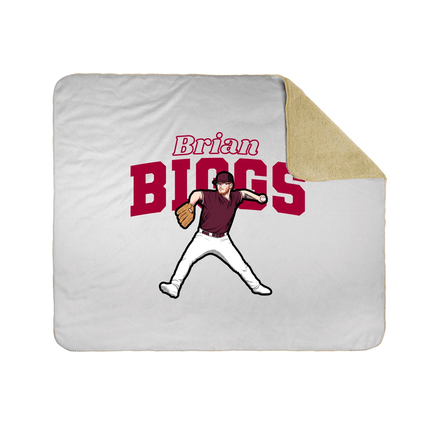 Throw Blanket — Name Arch in White
