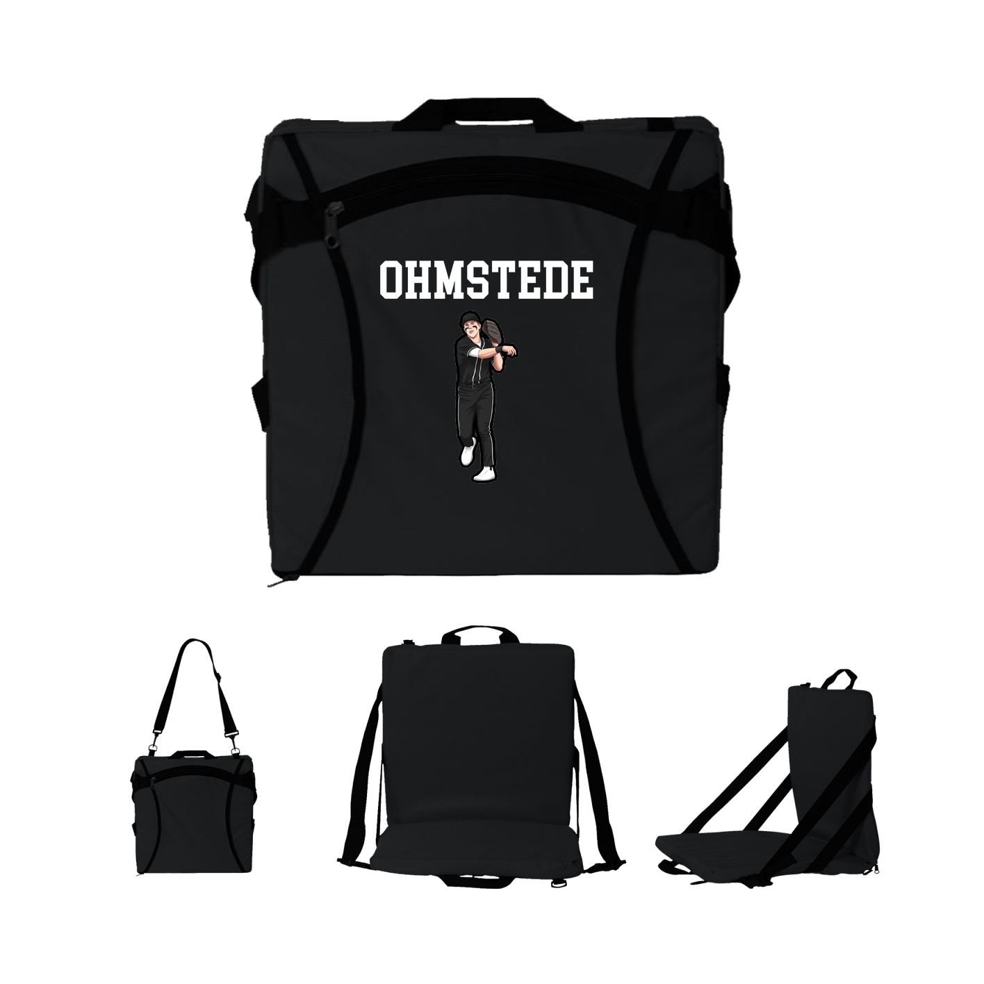 Folding Stadium Seat — Shirsey in Black