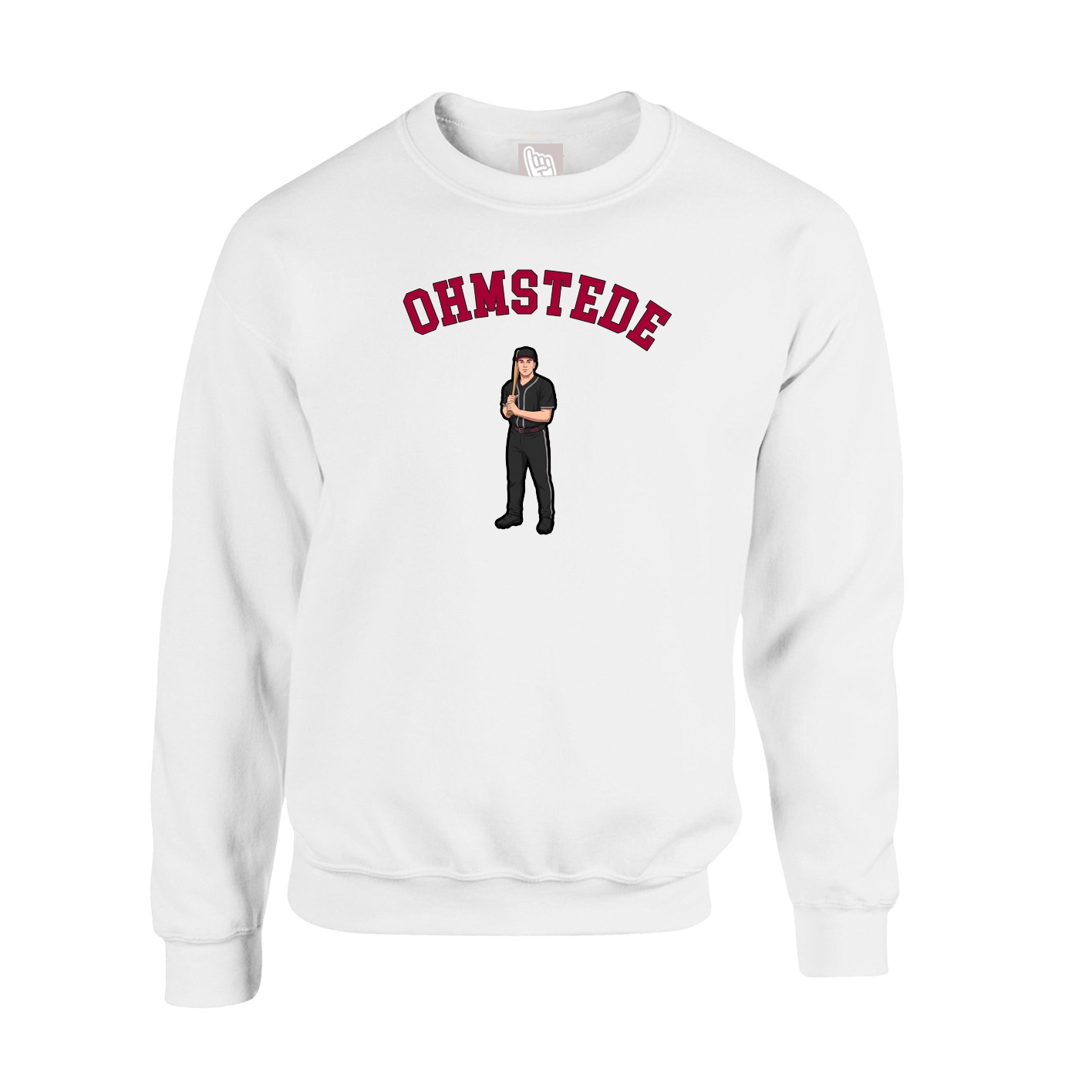 Fleece Crew — Shirsey Arch in White
