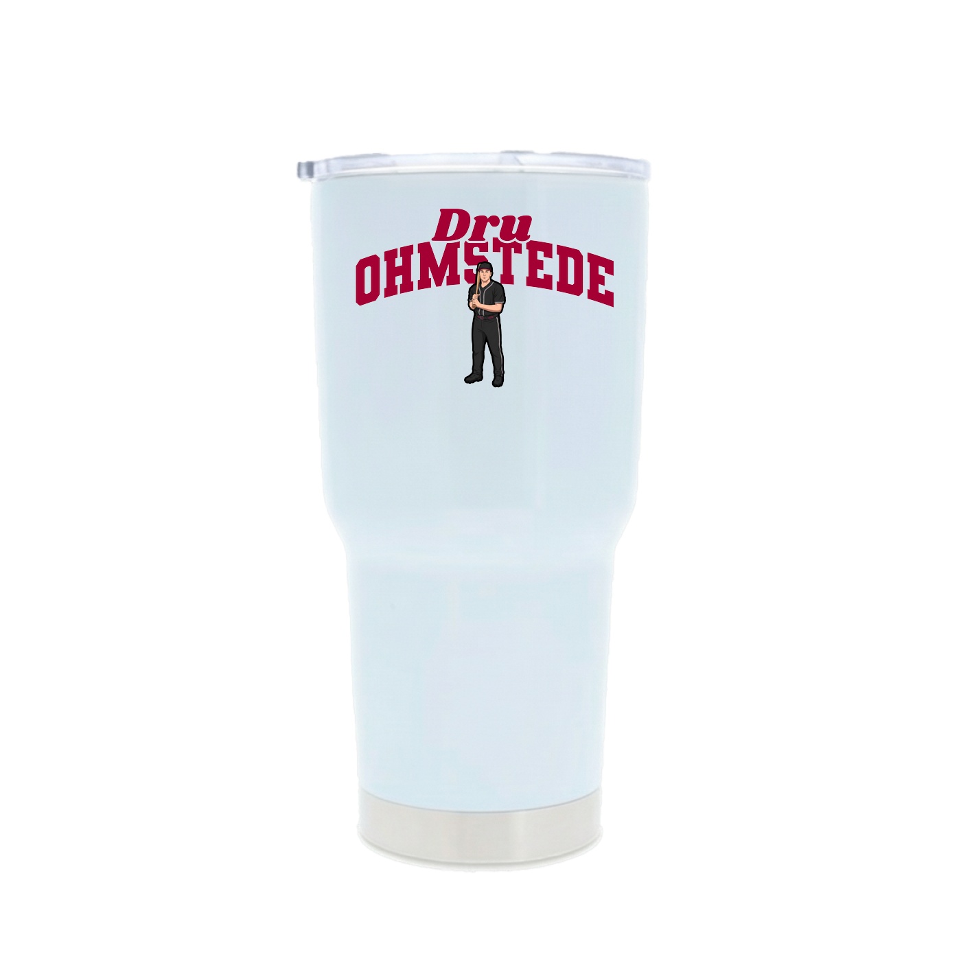 30oz Stainless Steel Tumbler — Signature Arch in White