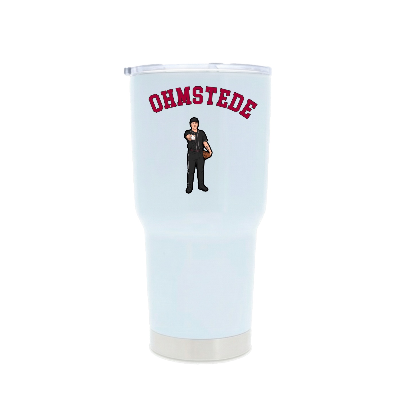30oz Stainless Steel Tumbler — Shirsey Arch in White